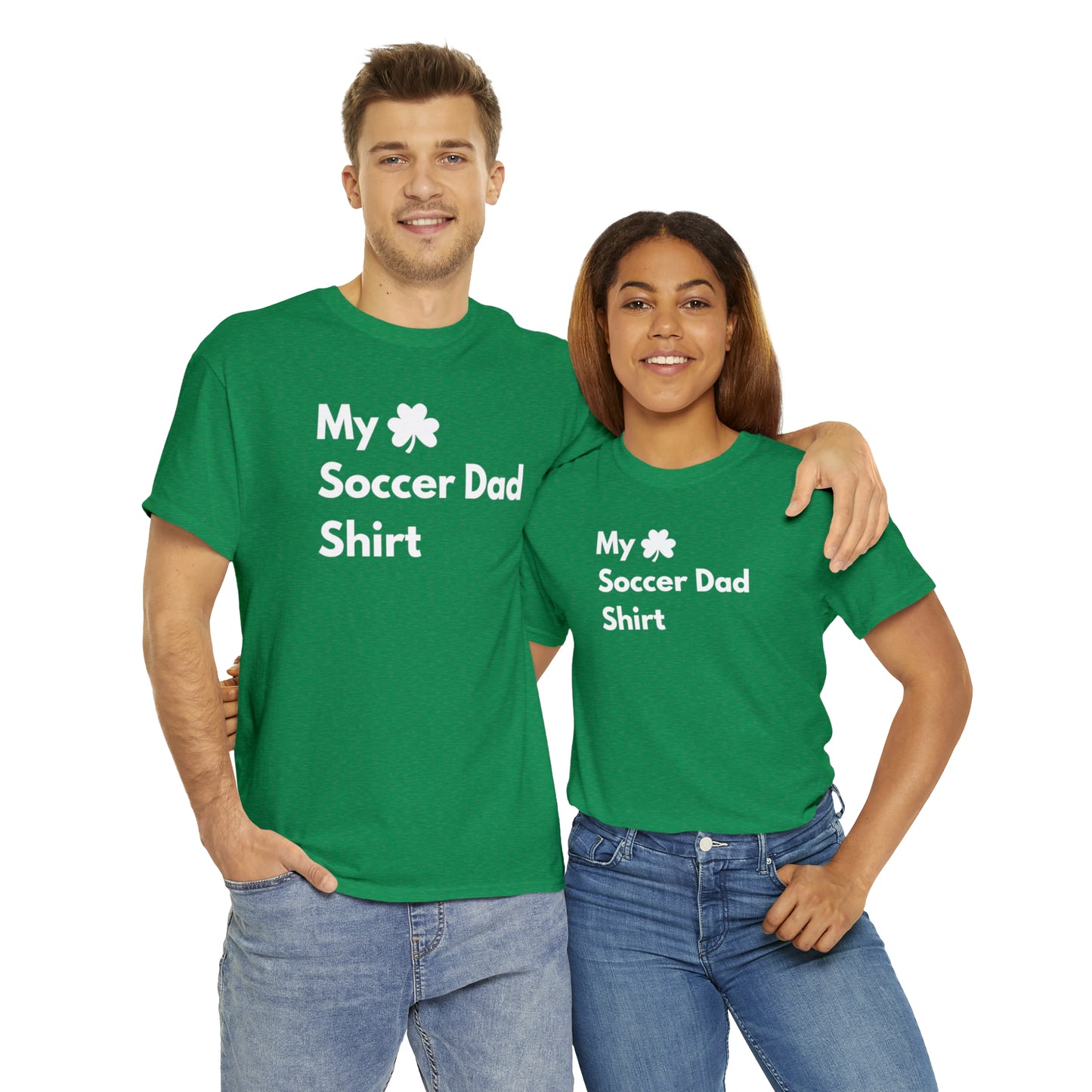 My Lucky Soccer Dad Shirt Heavy Cotton Tee