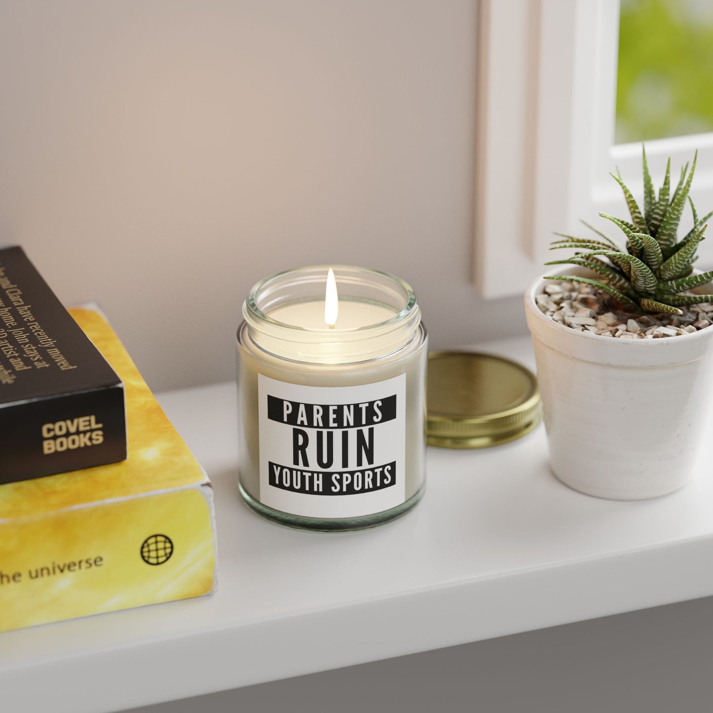 ‘Parents Ruin Youth Sports’ Scented Candle – Coconut Apricot Wax, 4oz & 9oz