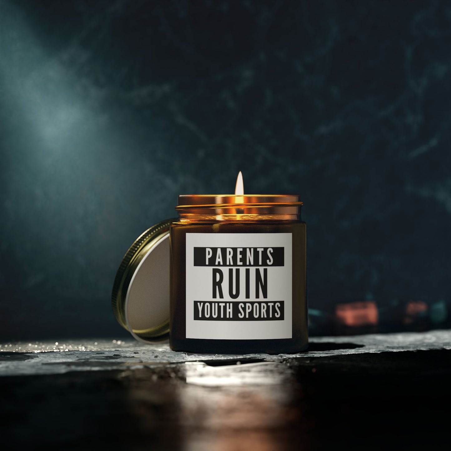‘Parents Ruin Youth Sports’ Scented Candle – Coconut Apricot Wax, 4oz & 9oz