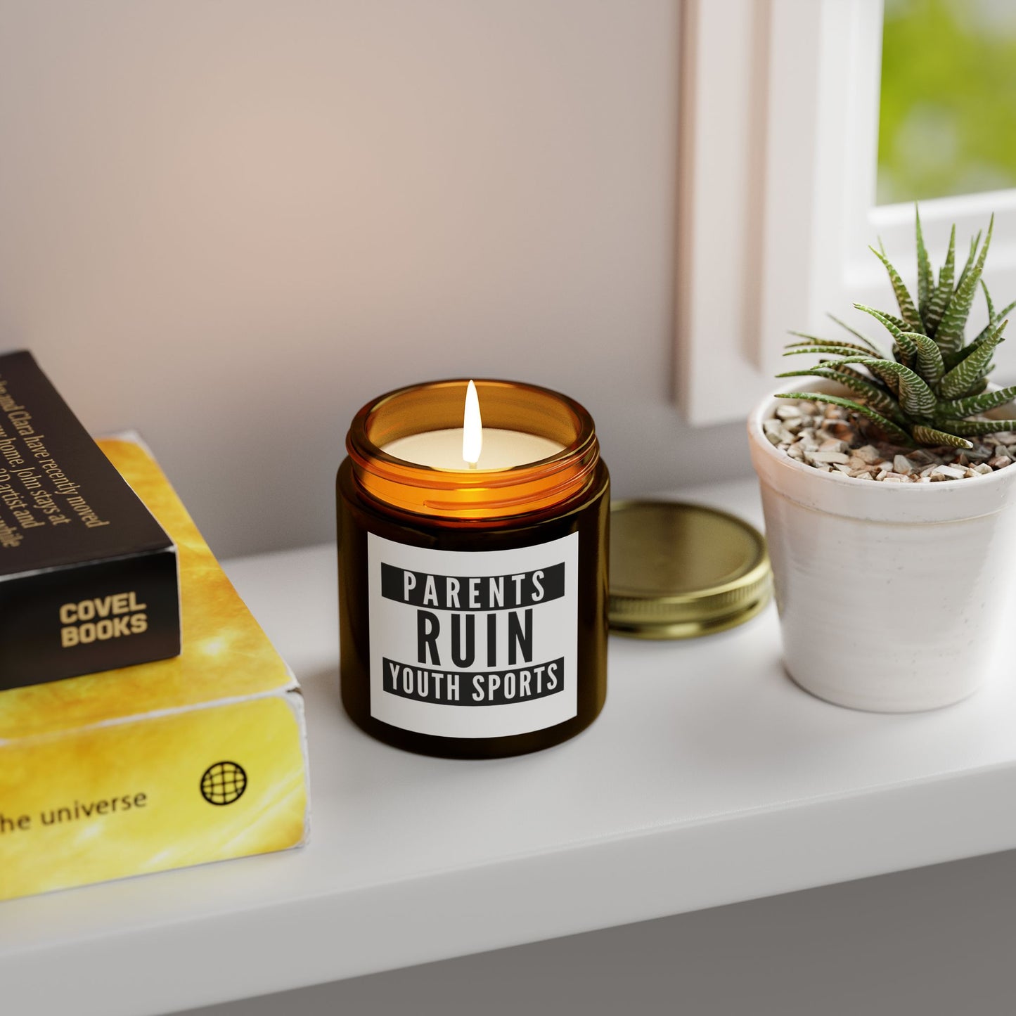 ‘Parents Ruin Youth Sports’ Scented Candle – Coconut Apricot Wax, 4oz & 9oz