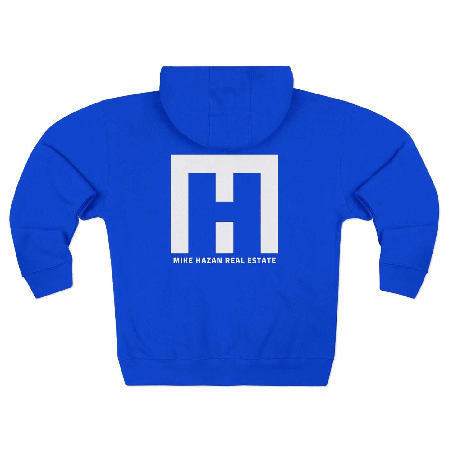 Mike Hazan Real Estate Zip Hoodie - Cozy & Stylish Blue Sweatshirt