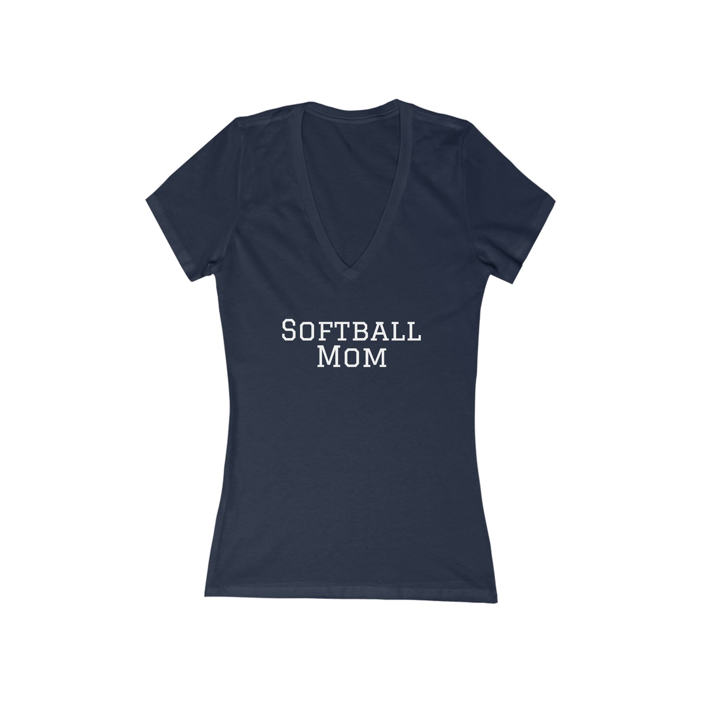 Softball Mom Jersey Short Sleeve Deep V-Neck Tee