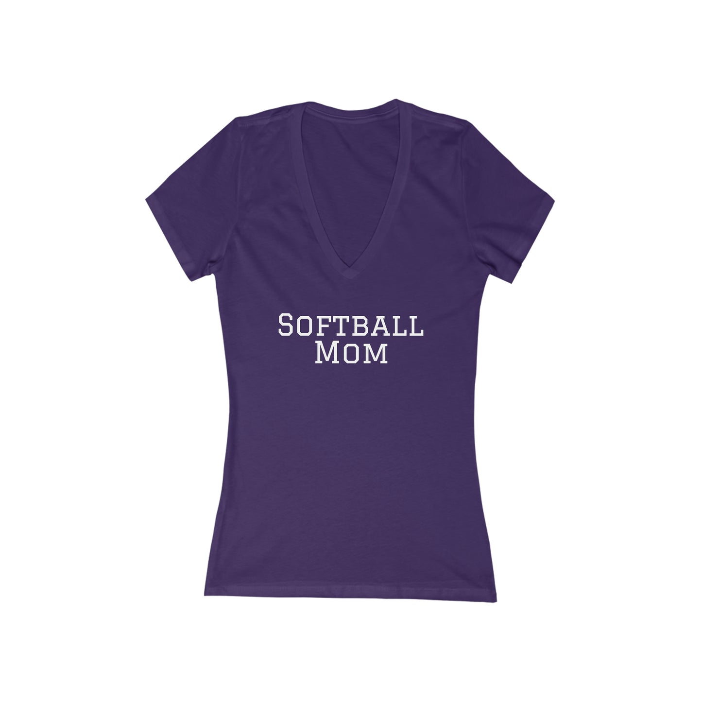 Softball Mom Jersey Short Sleeve Deep V-Neck Tee