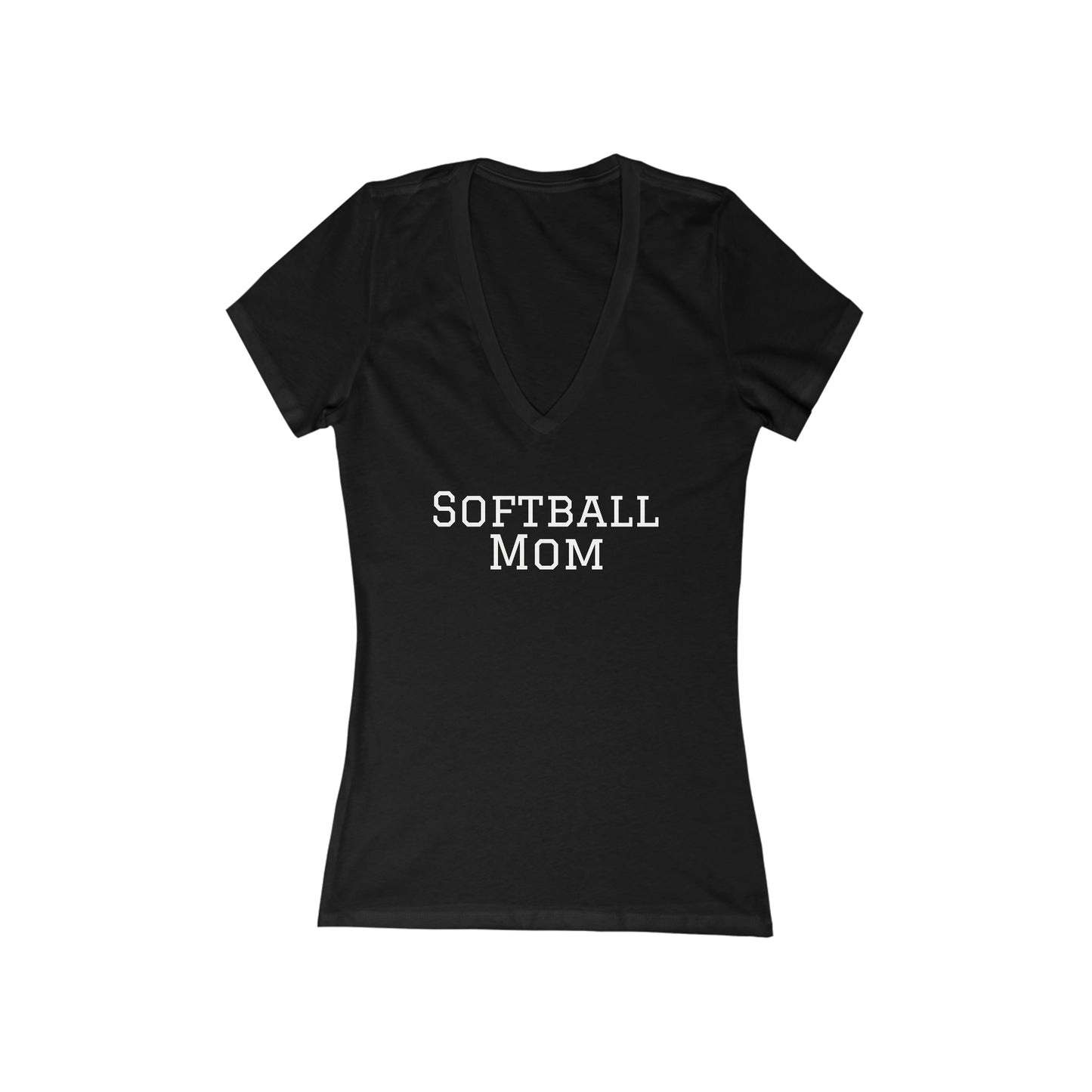 Softball Mom Jersey Short Sleeve Deep V-Neck Tee