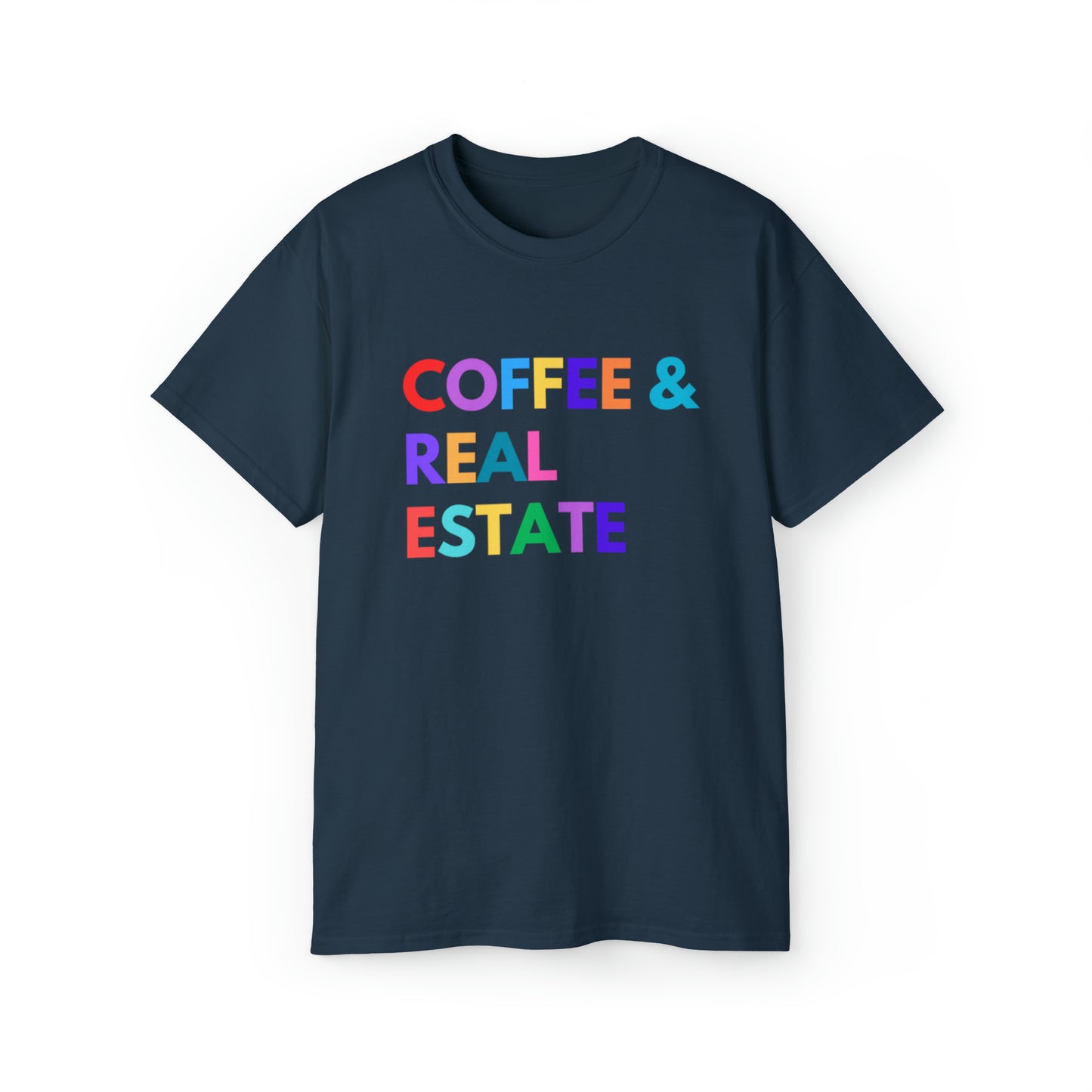 Coffee & Real Estate Block Unisex Ultra Cotton Tee