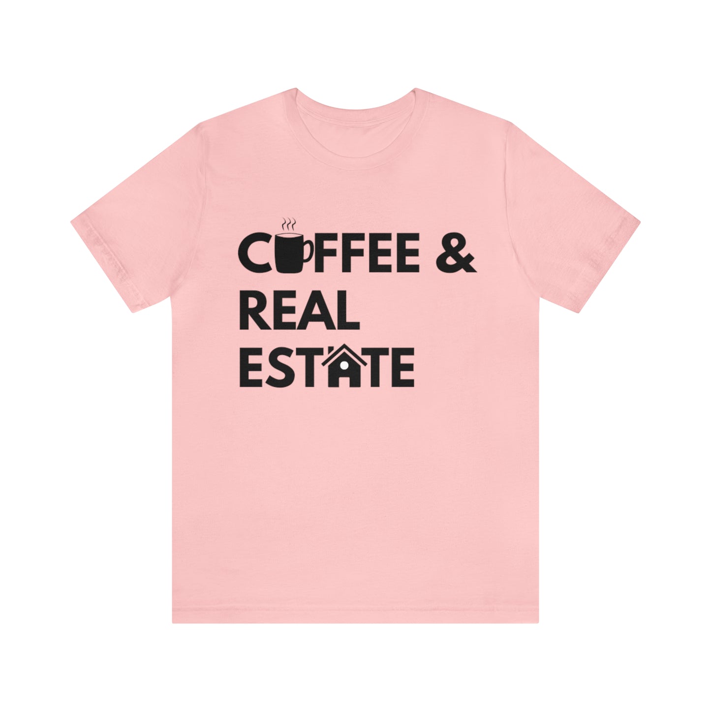 Coffee & Real Estate Icon Unisex Jersey Short Sleeve Tee