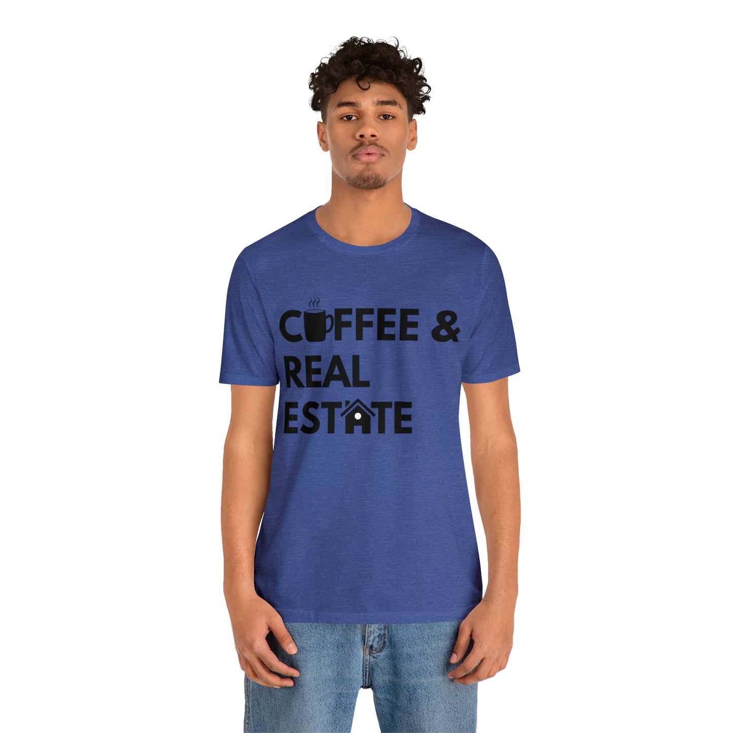 Coffee & Real Estate Icon Unisex Jersey Short Sleeve Tee