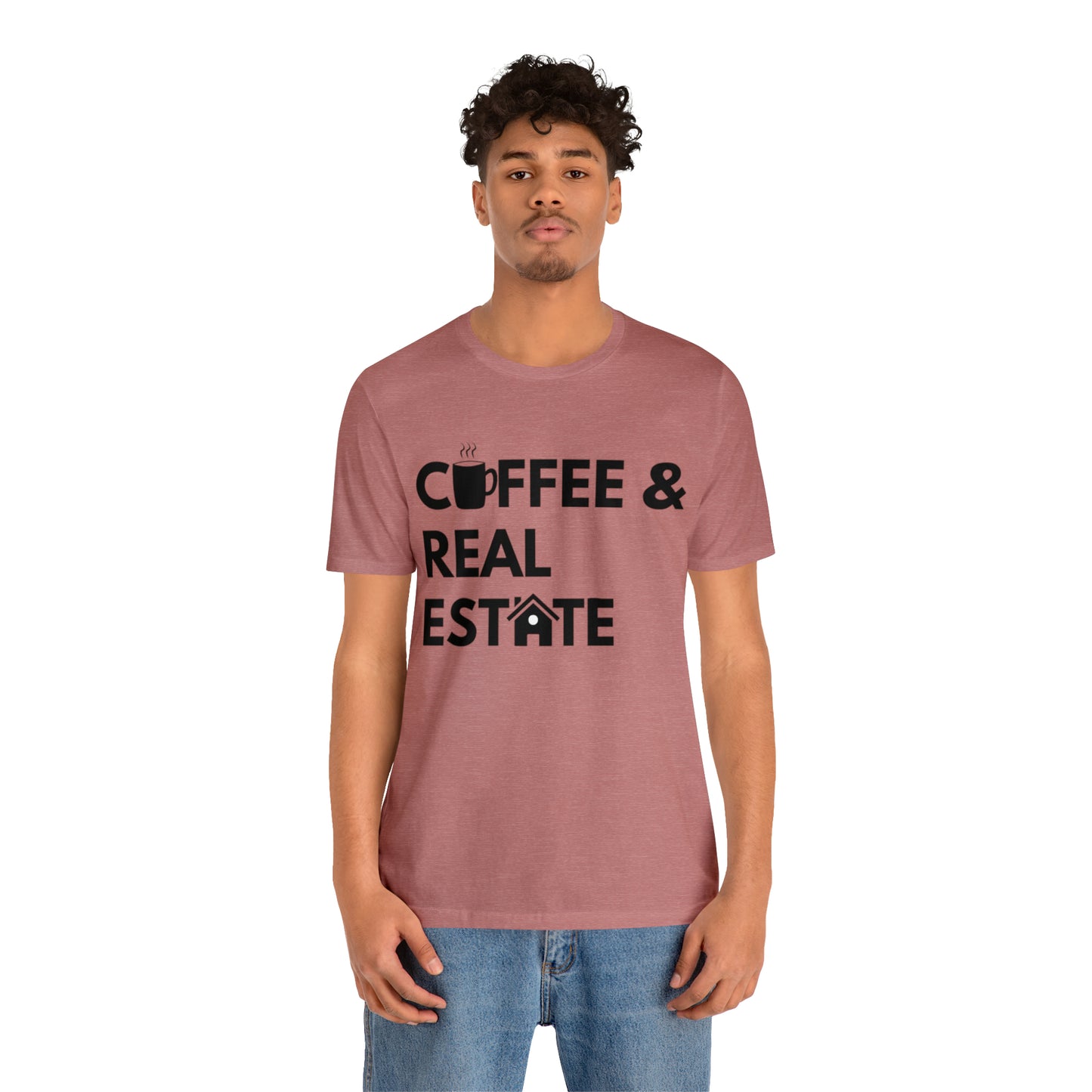 Coffee & Real Estate Icon Unisex Jersey Short Sleeve Tee