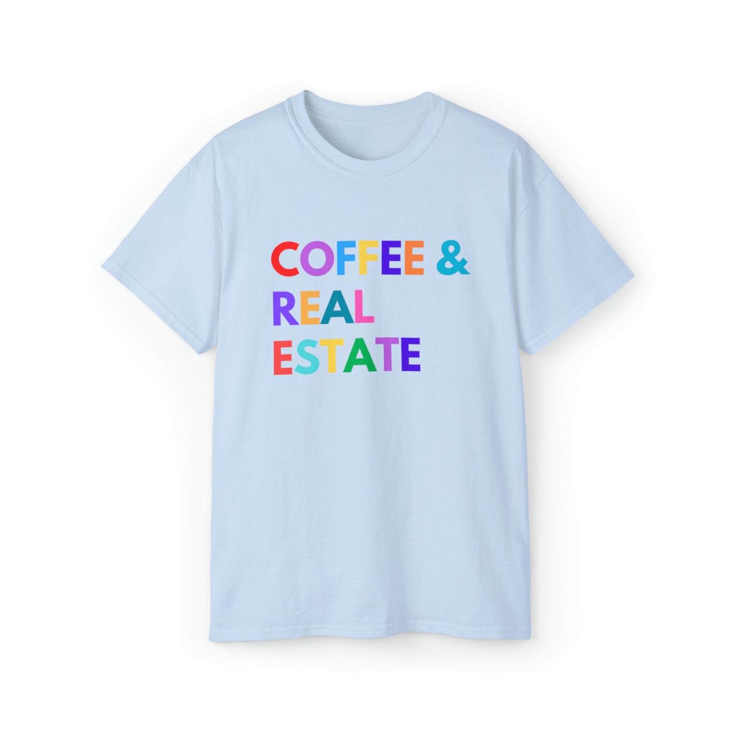 Coffee & Real Estate Block Unisex Ultra Cotton Tee