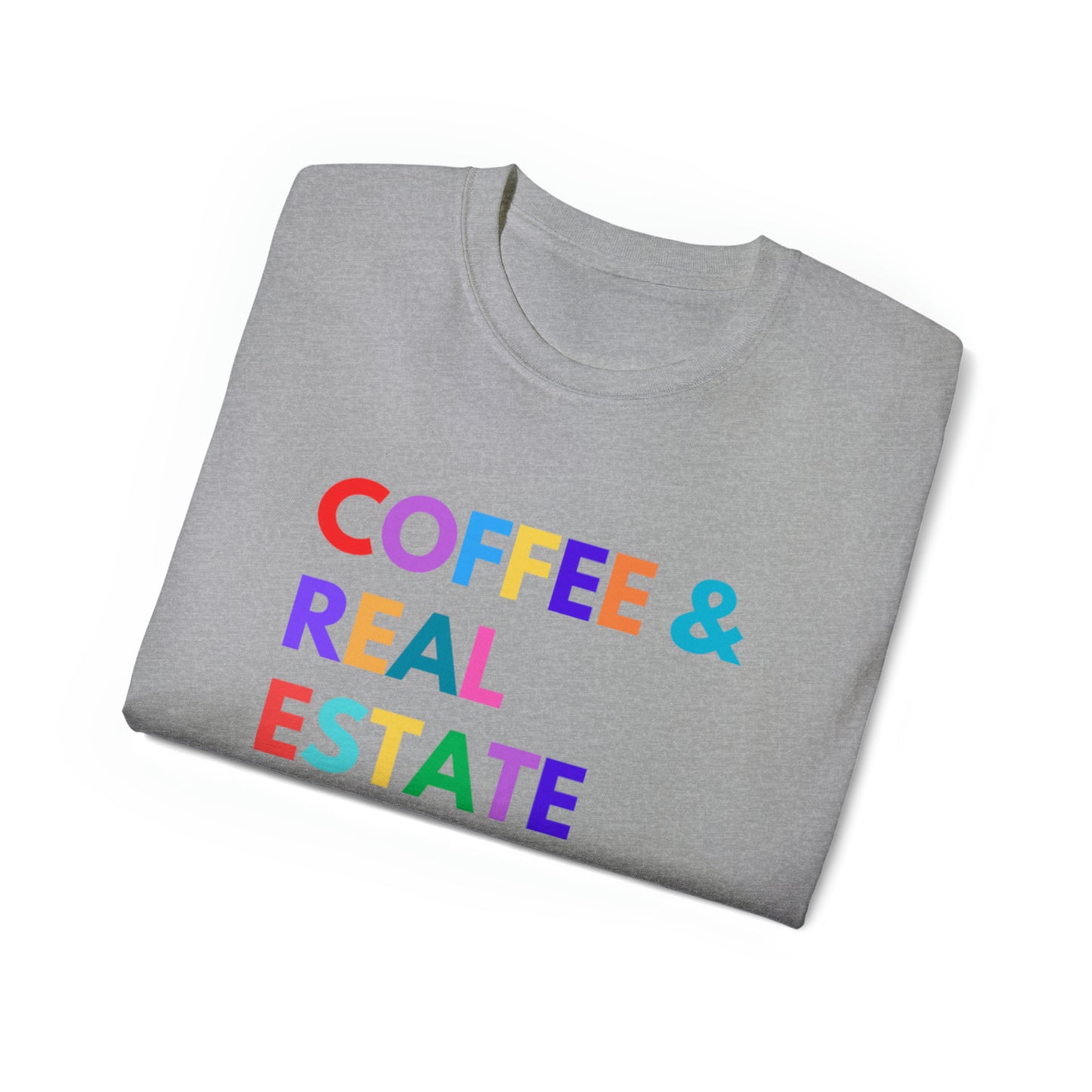 Coffee & Real Estate Block Unisex Ultra Cotton Tee