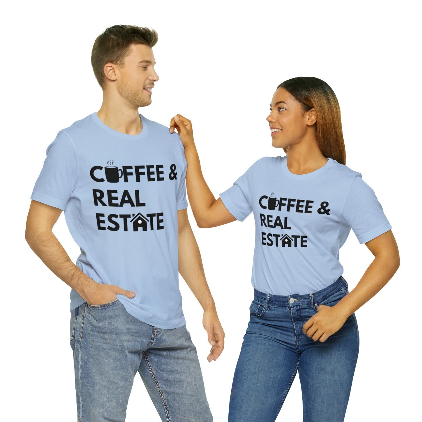 Coffee & Real Estate Icon Unisex Jersey Short Sleeve Tee