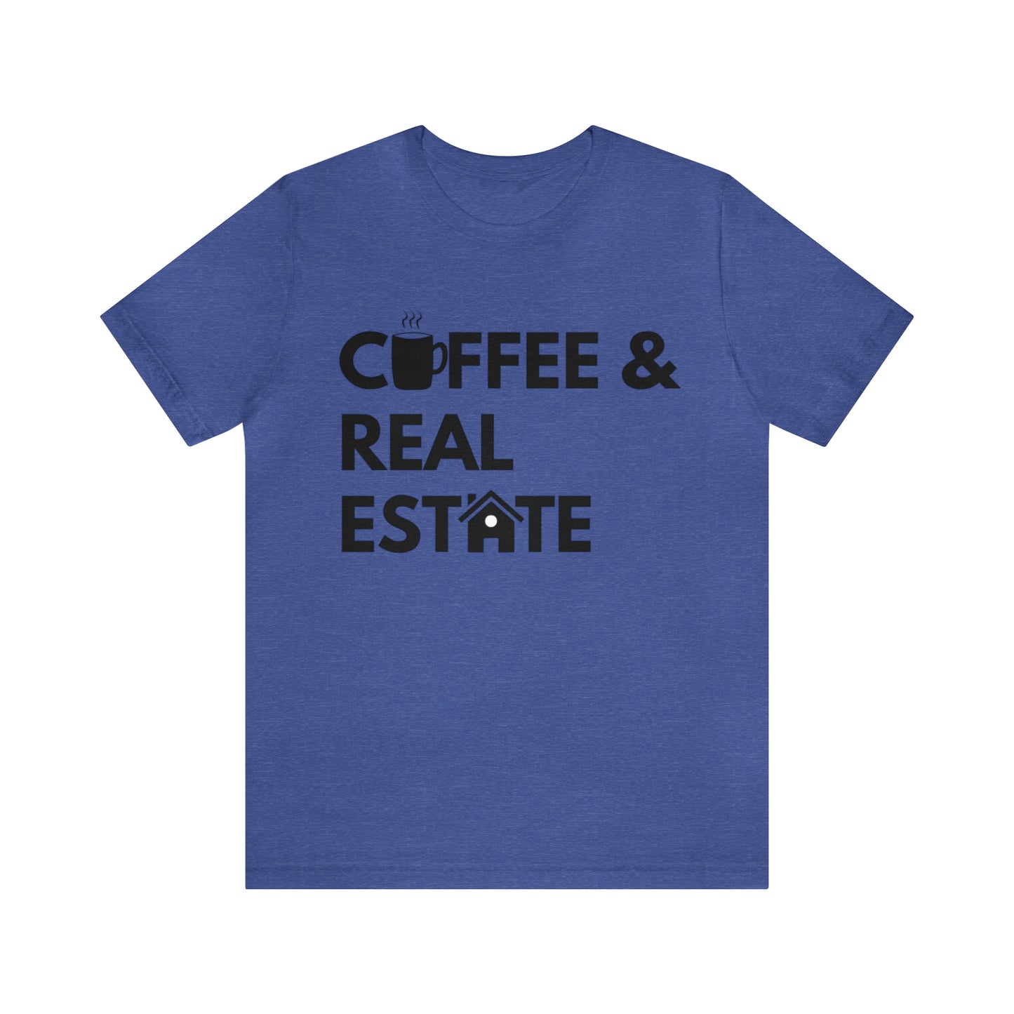 Coffee & Real Estate Icon Unisex Jersey Short Sleeve Tee