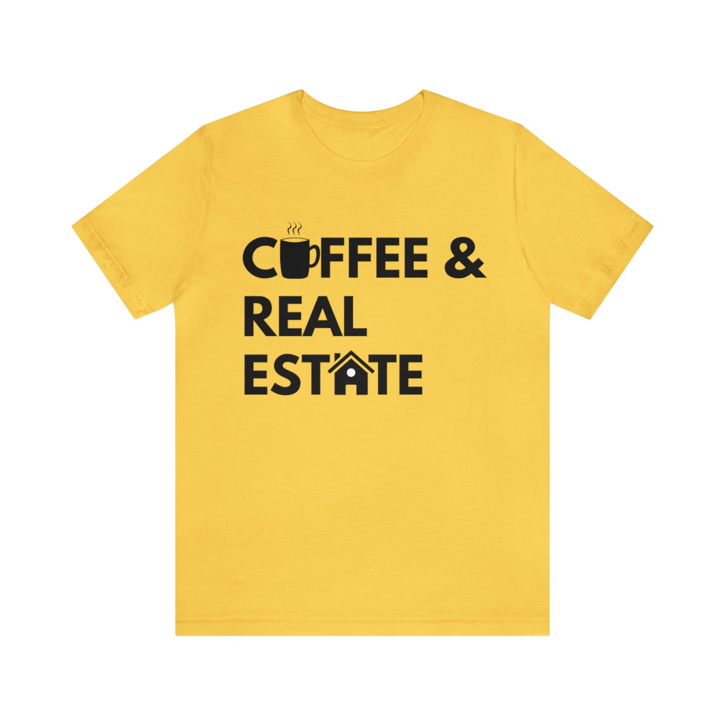 Coffee & Real Estate Icon Unisex Jersey Short Sleeve Tee