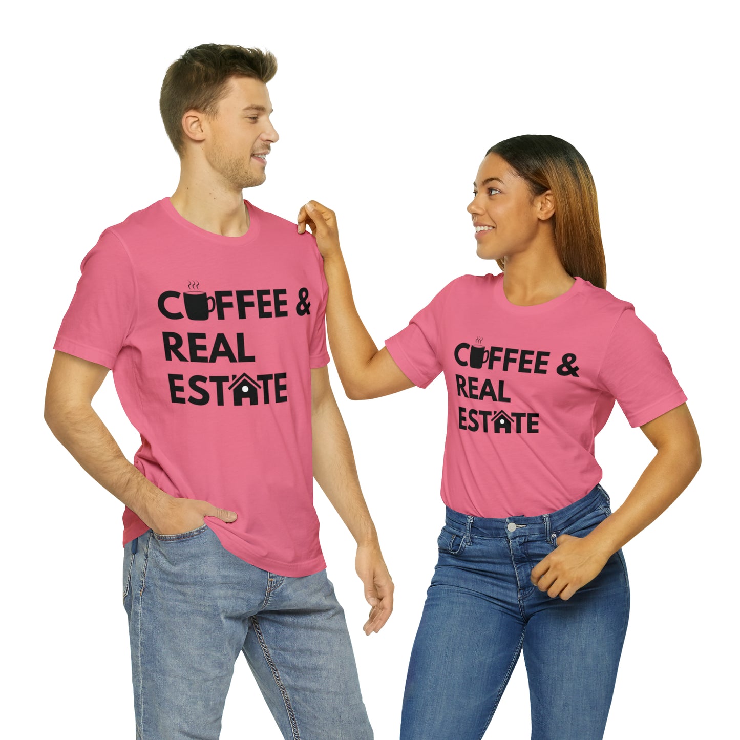 Coffee & Real Estate Icon Unisex Jersey Short Sleeve Tee