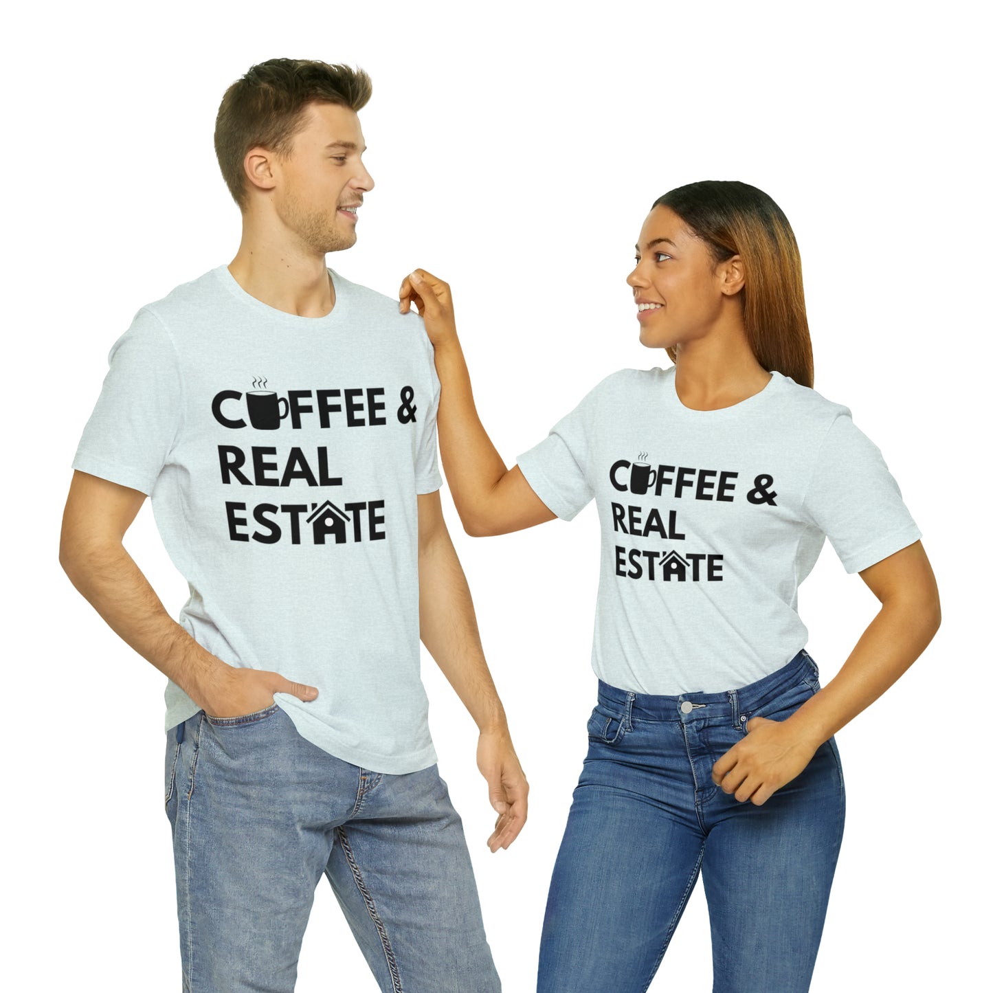 Coffee & Real Estate Icon Unisex Jersey Short Sleeve Tee