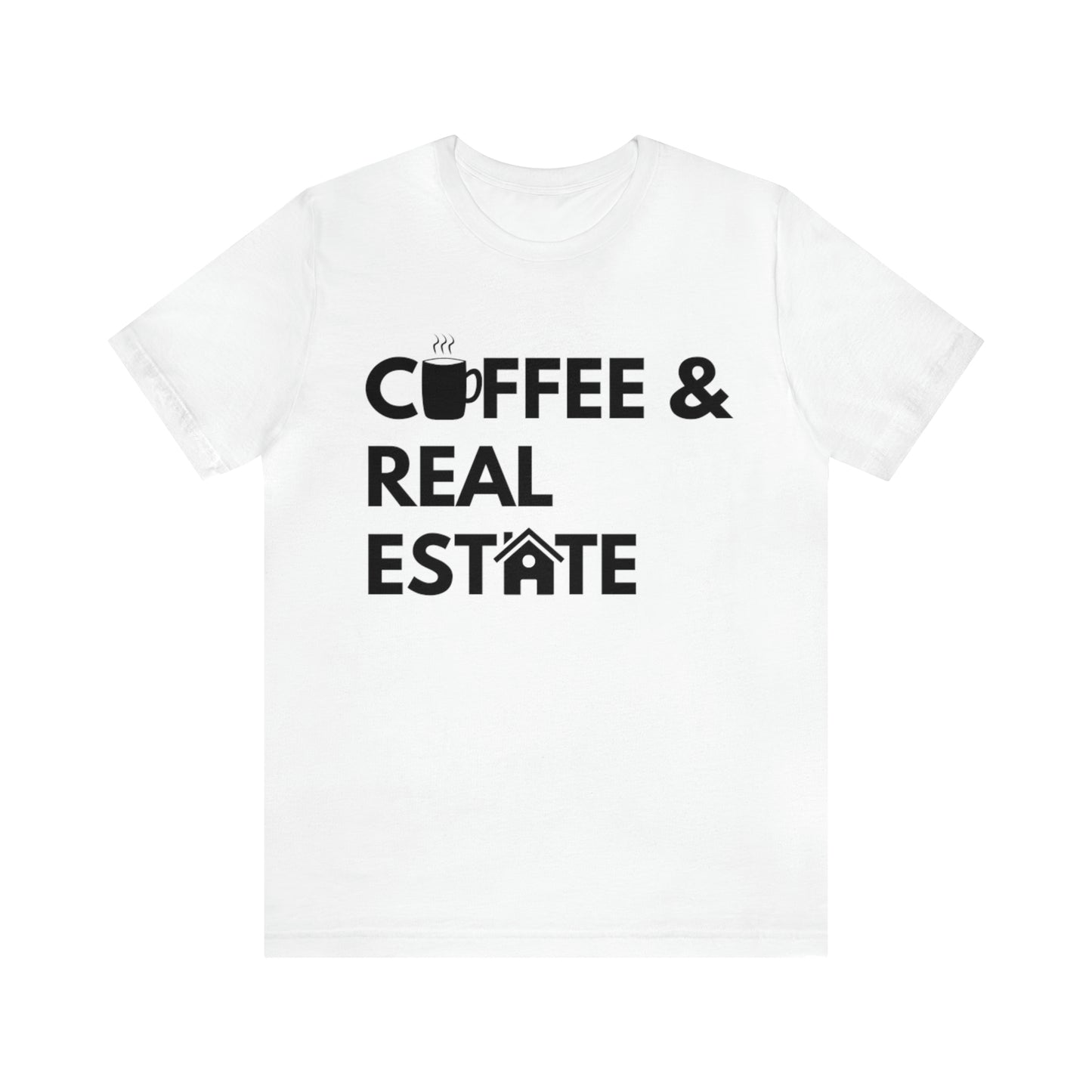 Coffee & Real Estate Icon Unisex Jersey Short Sleeve Tee