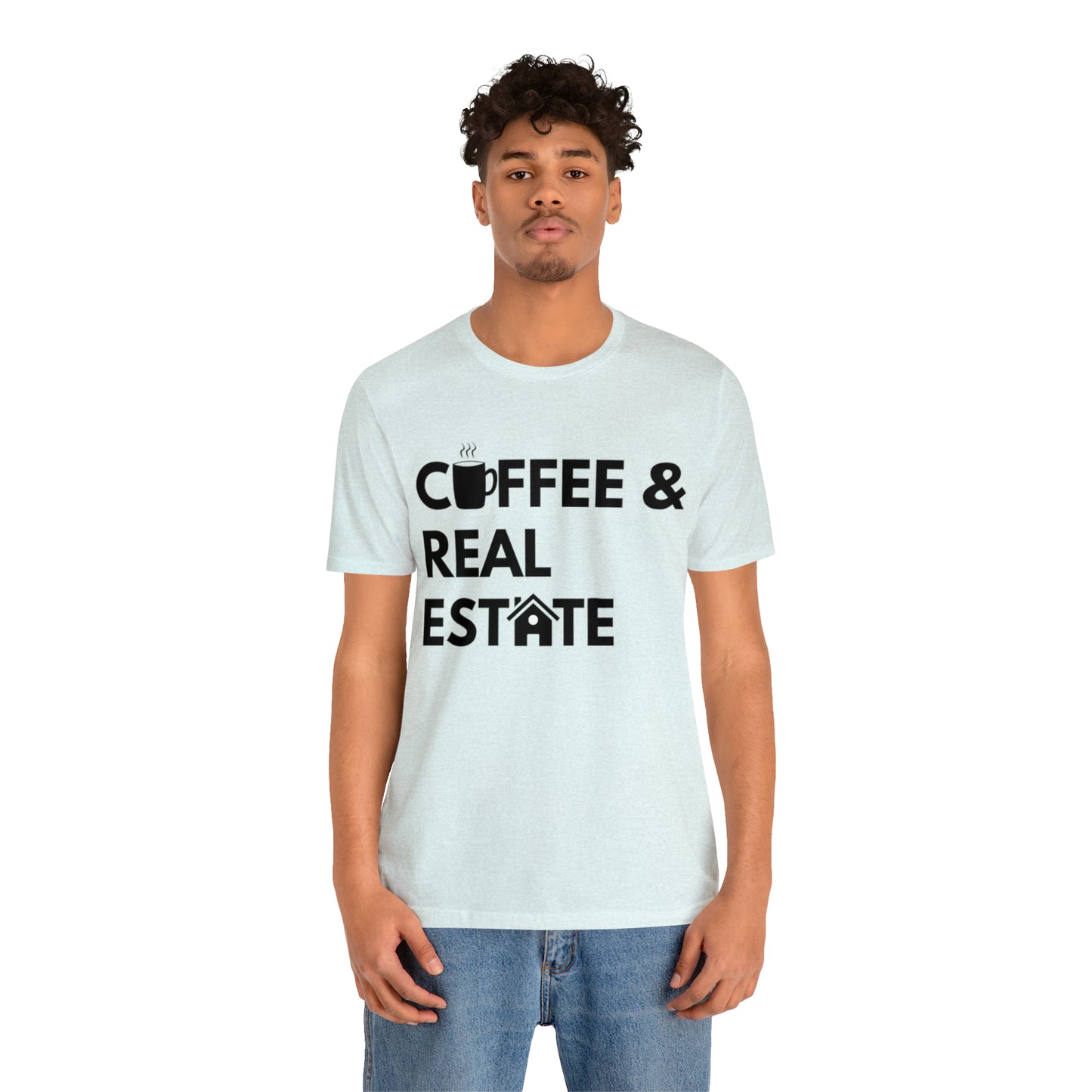 Coffee & Real Estate Icon Unisex Jersey Short Sleeve Tee