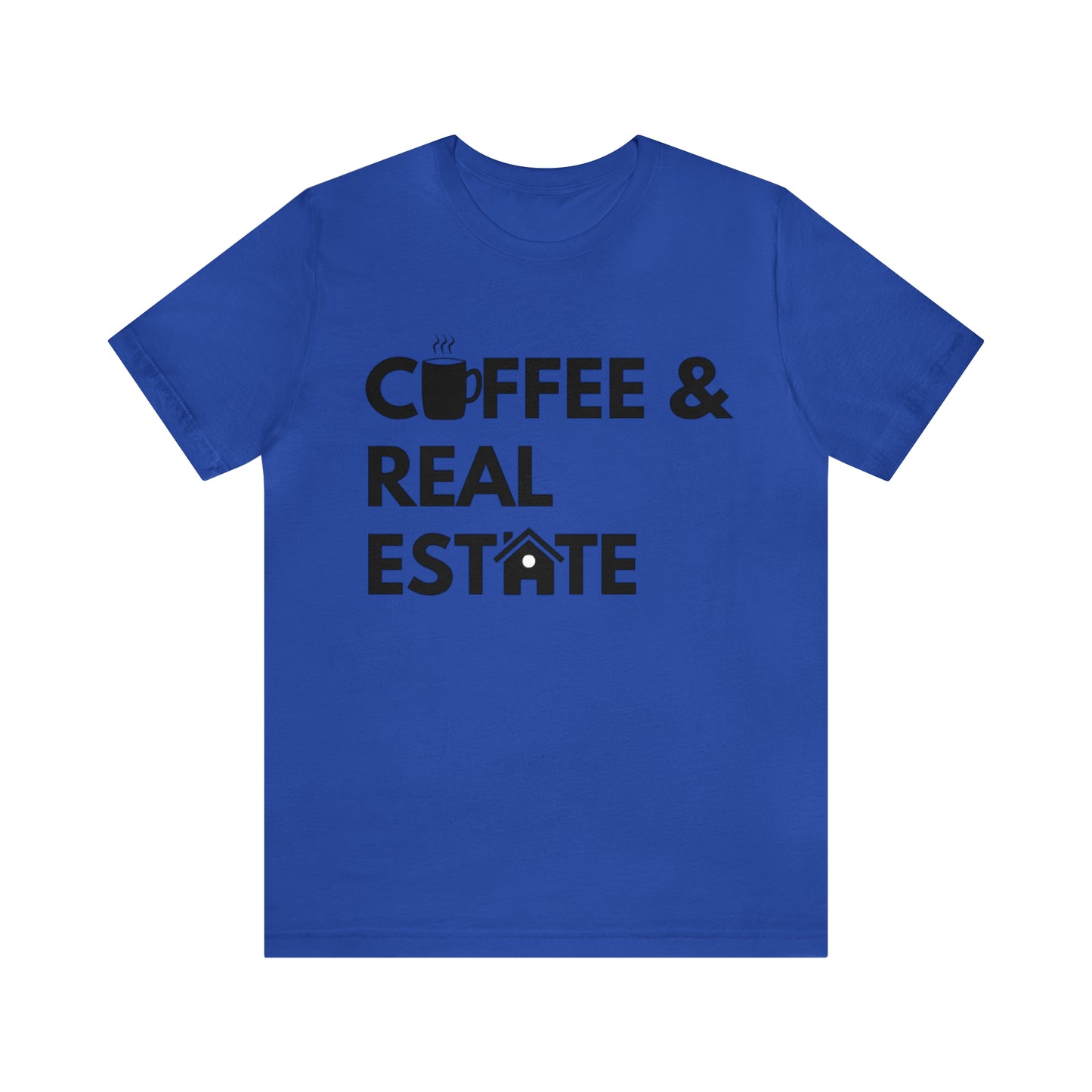 Coffee & Real Estate Icon Unisex Jersey Short Sleeve Tee