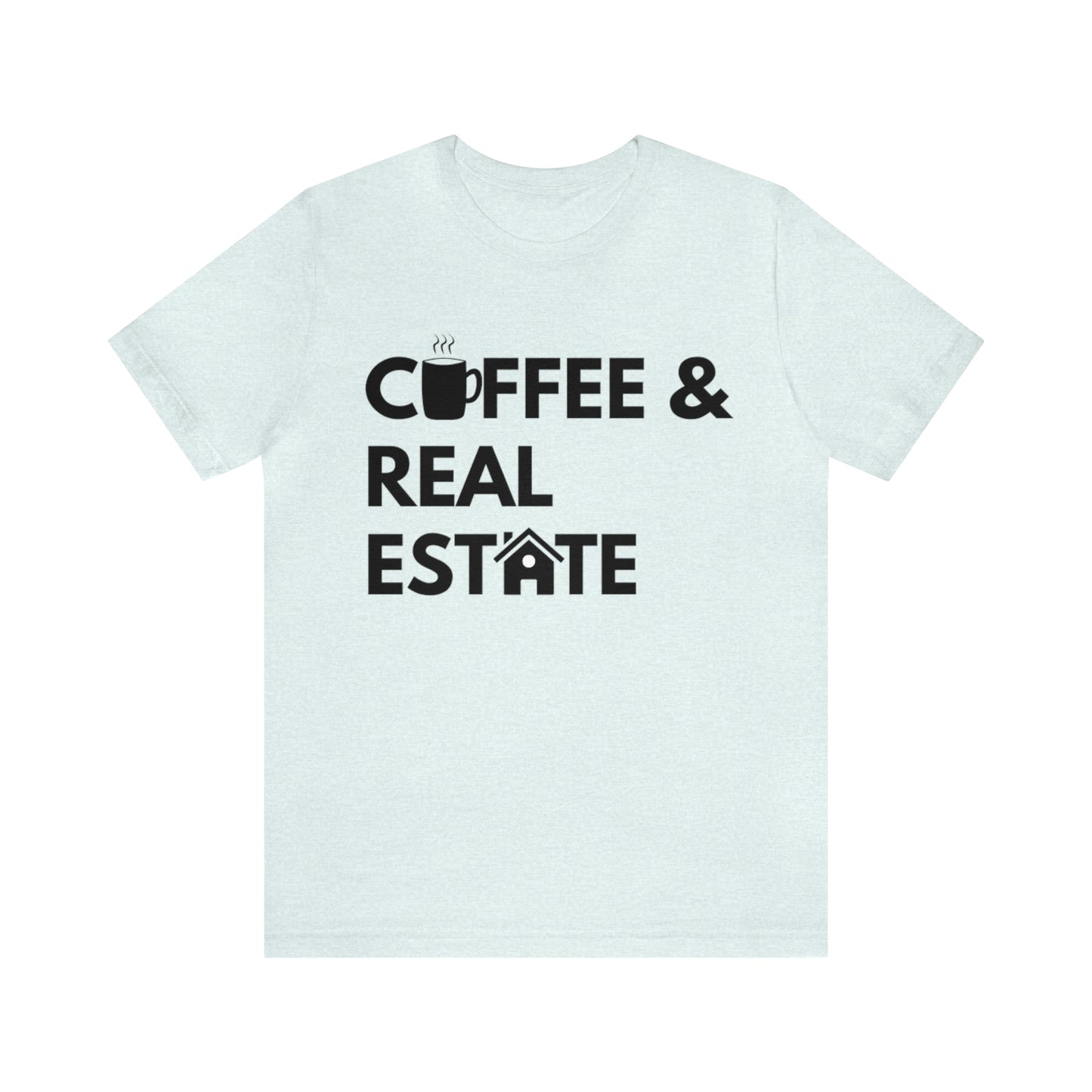 Coffee & Real Estate Icon Unisex Jersey Short Sleeve Tee