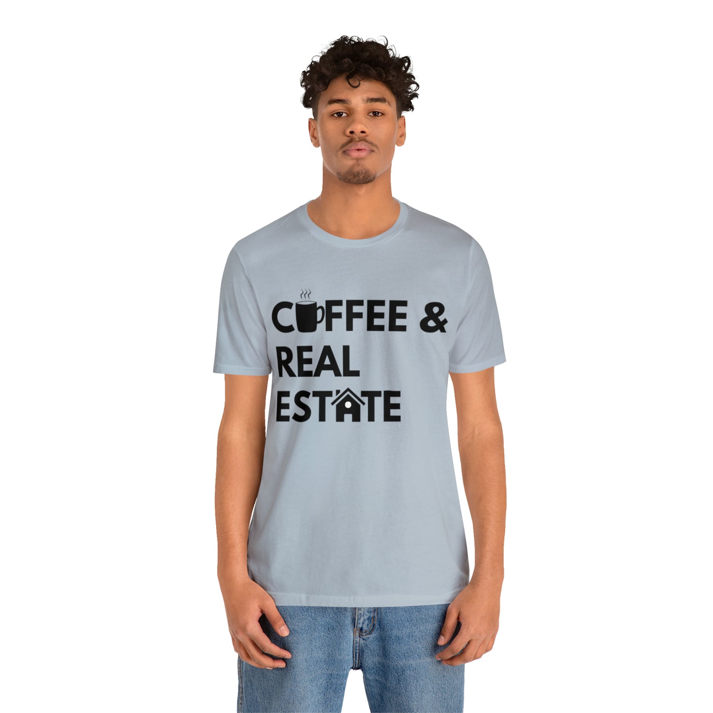 Coffee & Real Estate Icon Unisex Jersey Short Sleeve Tee