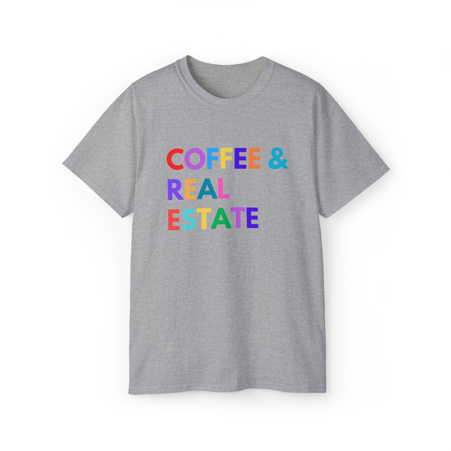 Coffee & Real Estate Block Unisex Ultra Cotton Tee