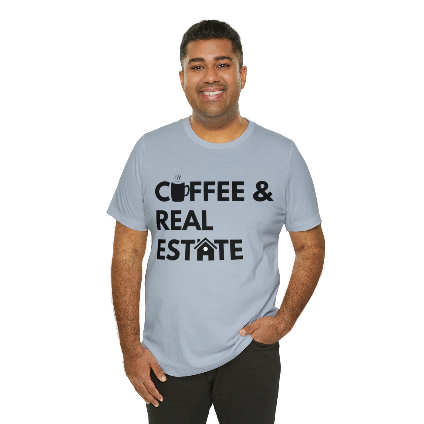 Coffee & Real Estate Icon Unisex Jersey Short Sleeve Tee