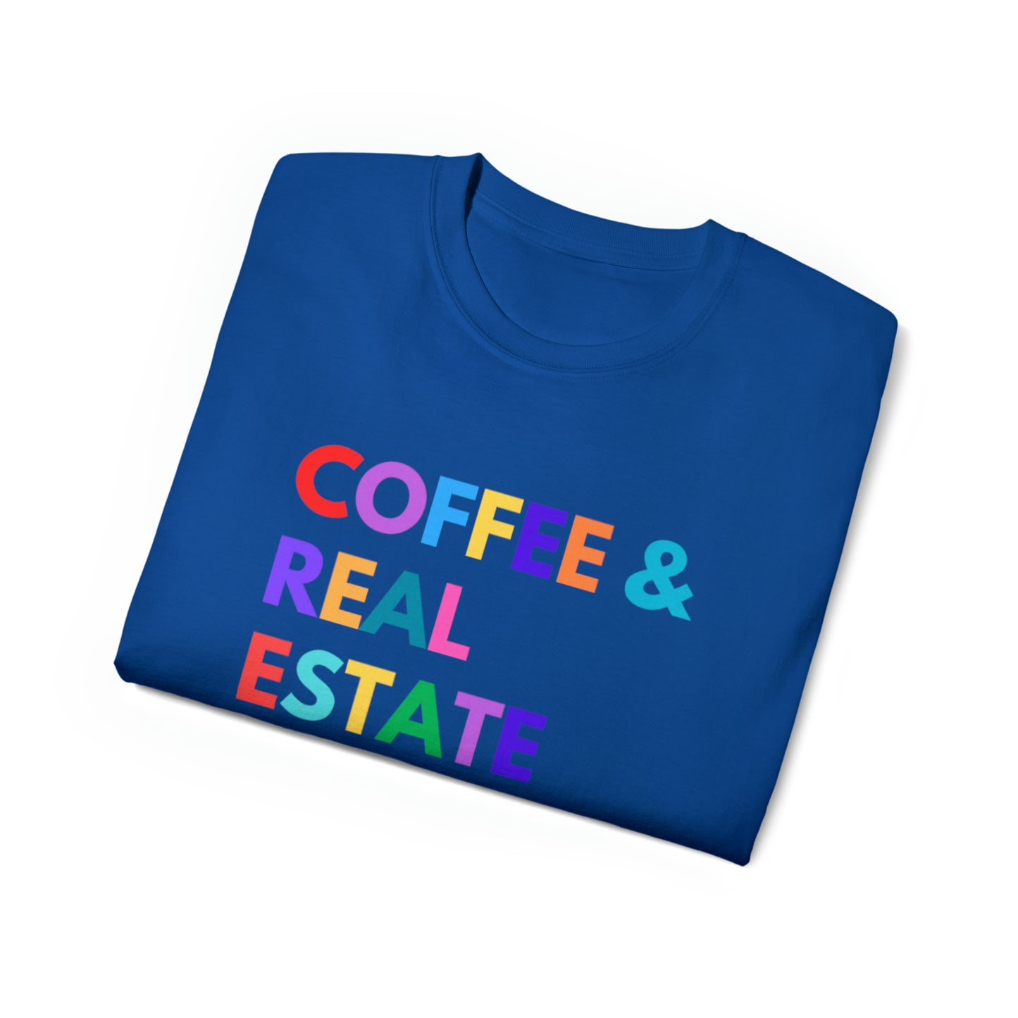 Coffee & Real Estate Block Unisex Ultra Cotton Tee