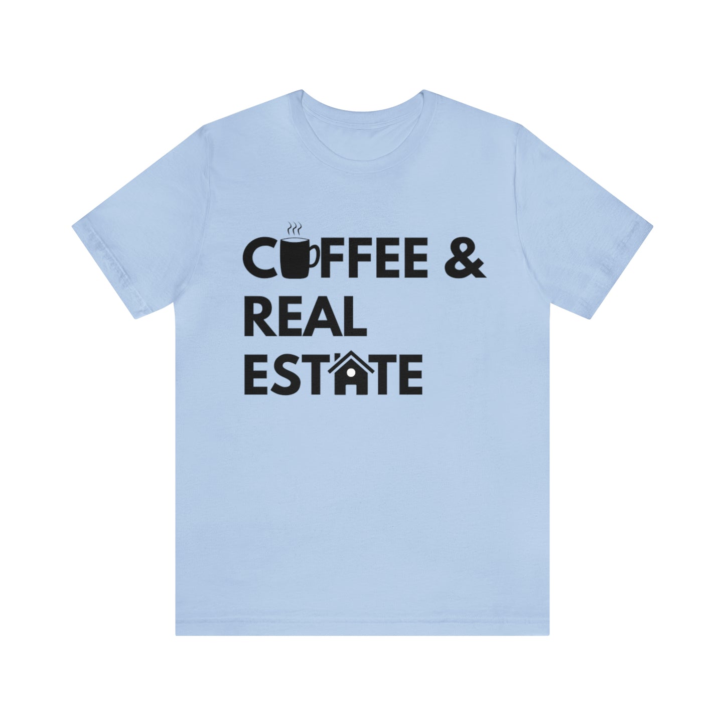 Coffee & Real Estate Icon Unisex Jersey Short Sleeve Tee