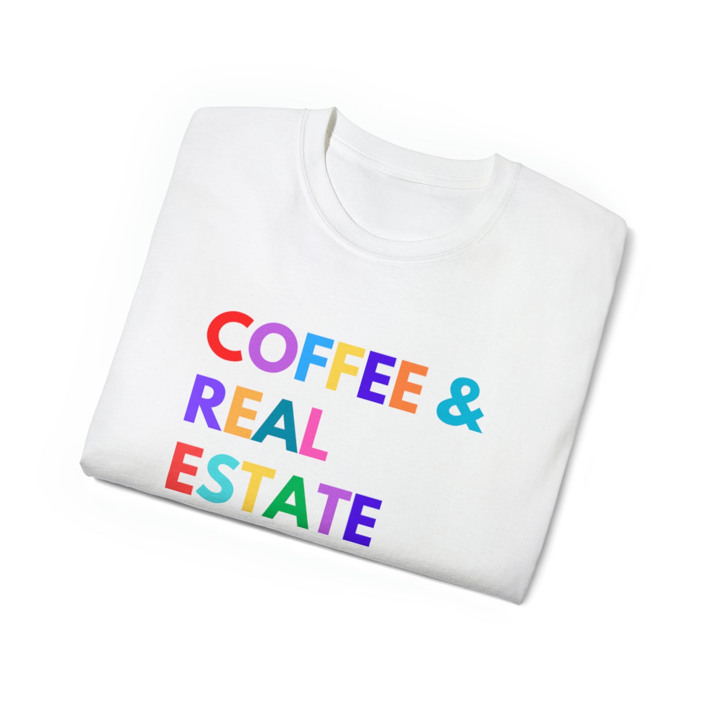 Coffee & Real Estate Block Unisex Ultra Cotton Tee