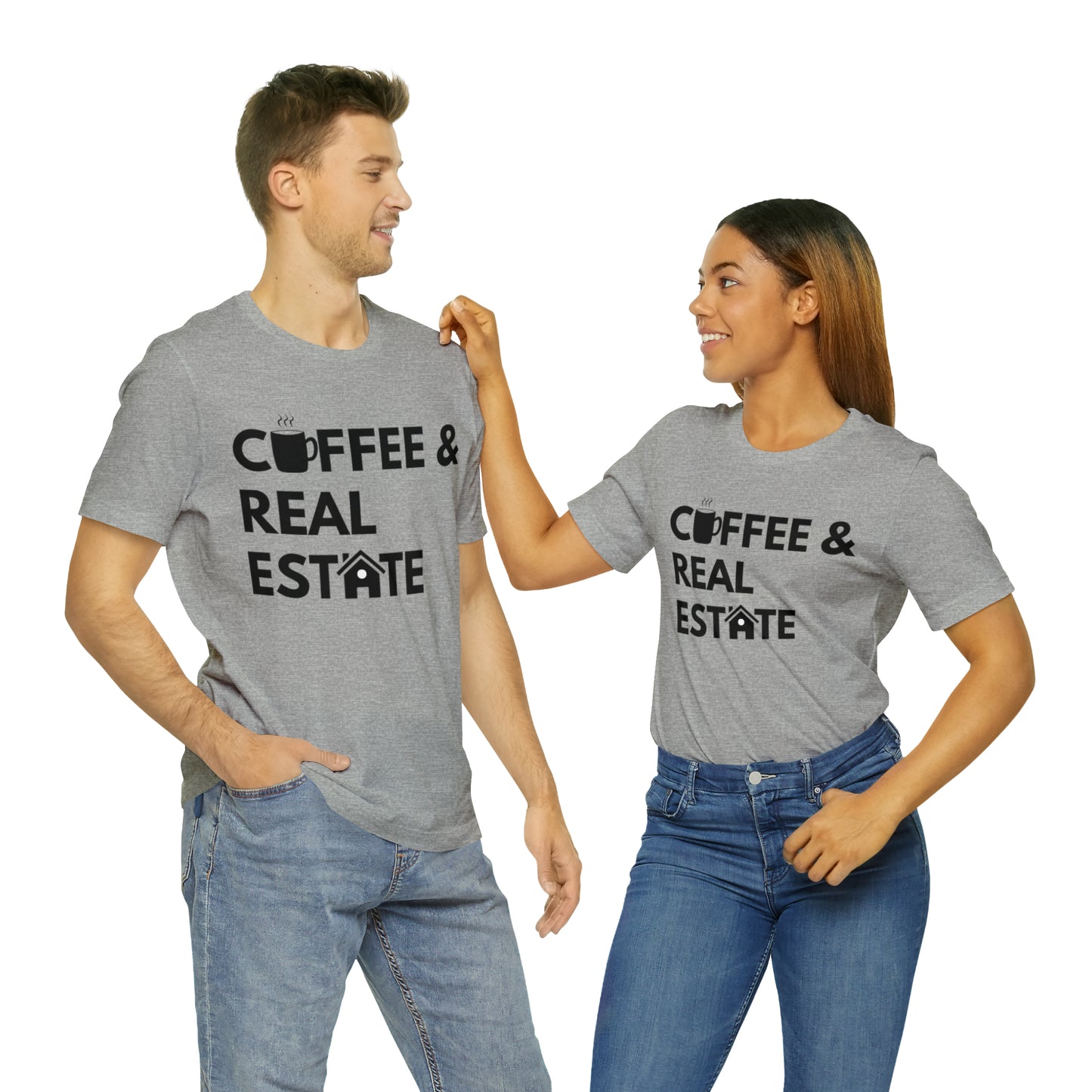 Coffee & Real Estate Icon Unisex Jersey Short Sleeve Tee