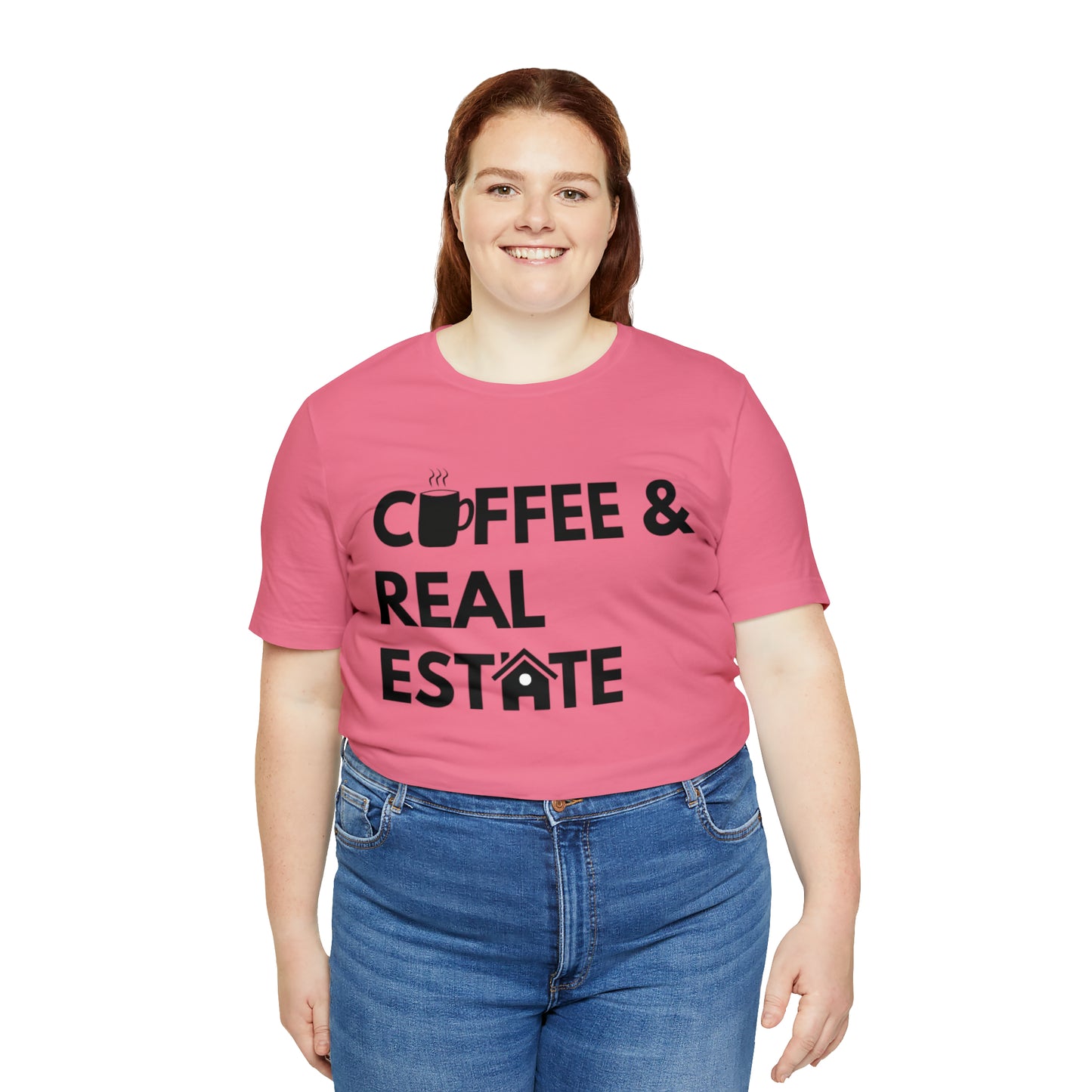 Coffee & Real Estate Icon Unisex Jersey Short Sleeve Tee