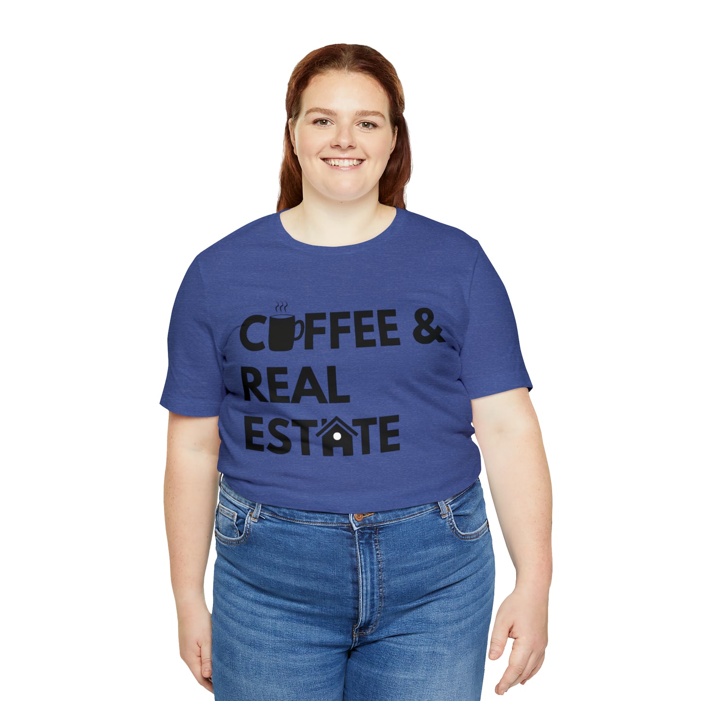 Coffee & Real Estate Icon Unisex Jersey Short Sleeve Tee