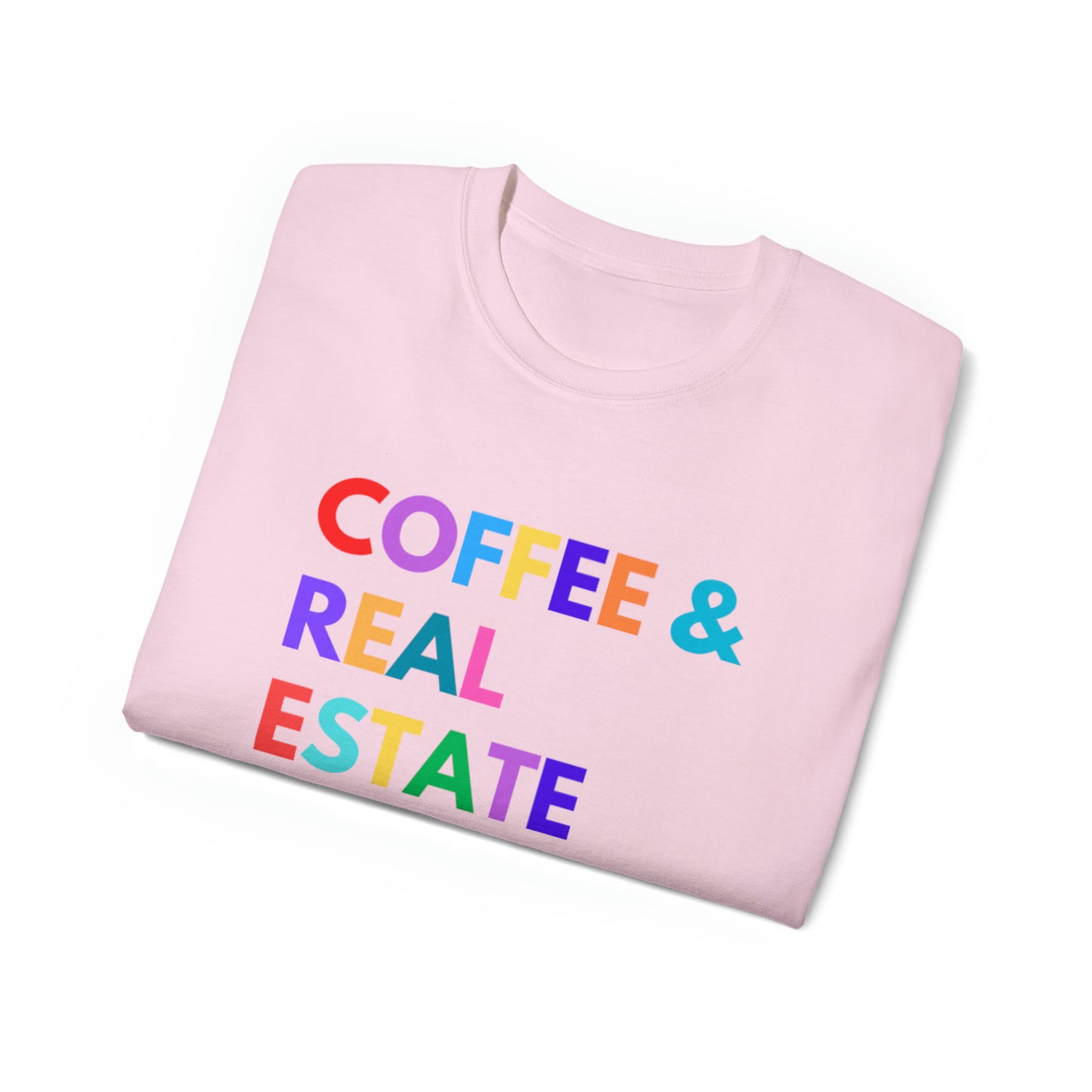 Coffee & Real Estate Block Unisex Ultra Cotton Tee