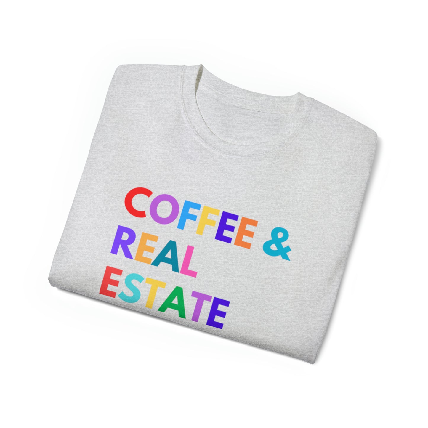 Coffee & Real Estate Block Unisex Ultra Cotton Tee