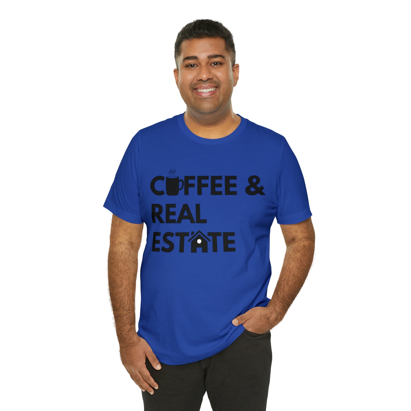 Coffee & Real Estate Icon Unisex Jersey Short Sleeve Tee