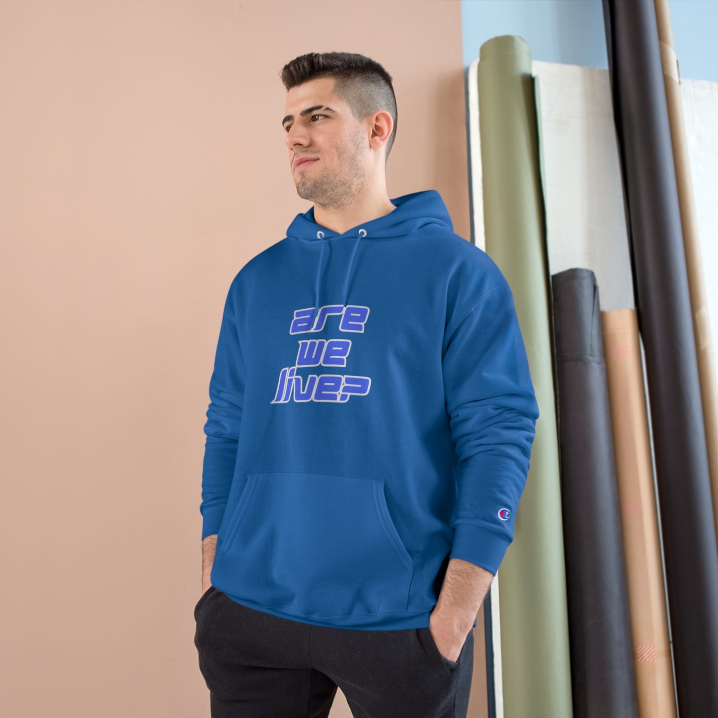 Are We Live? Champion Hoodie