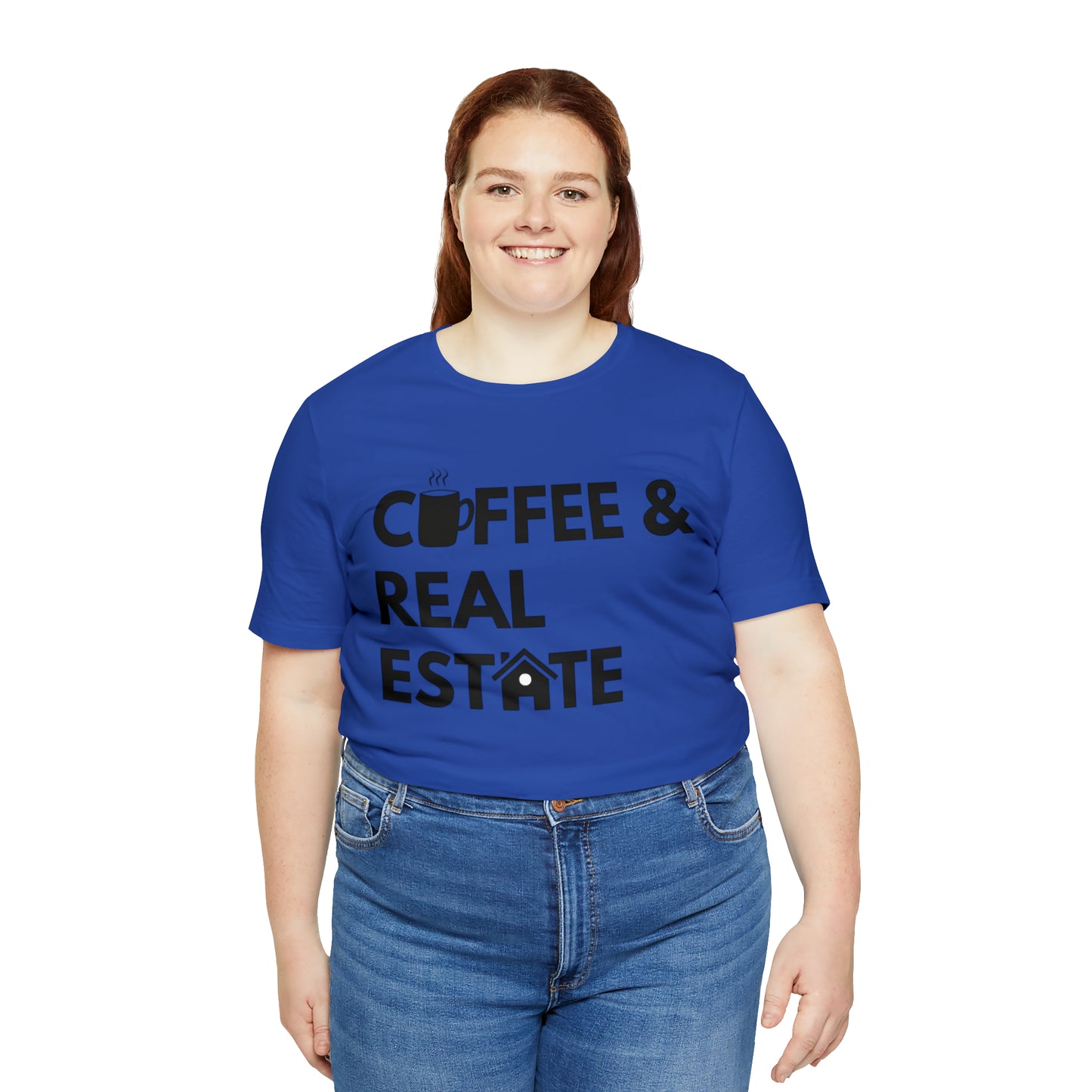 Coffee & Real Estate Icon Unisex Jersey Short Sleeve Tee