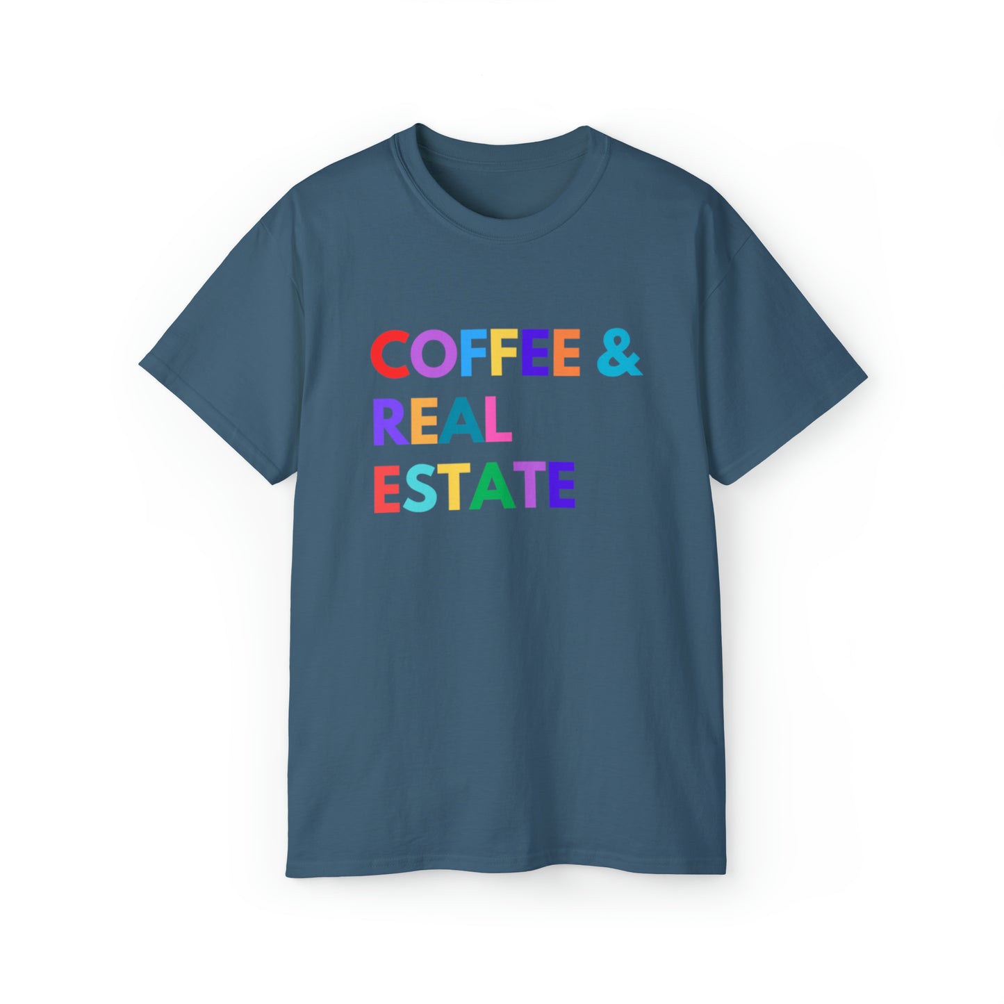 Coffee & Real Estate Block Unisex Ultra Cotton Tee