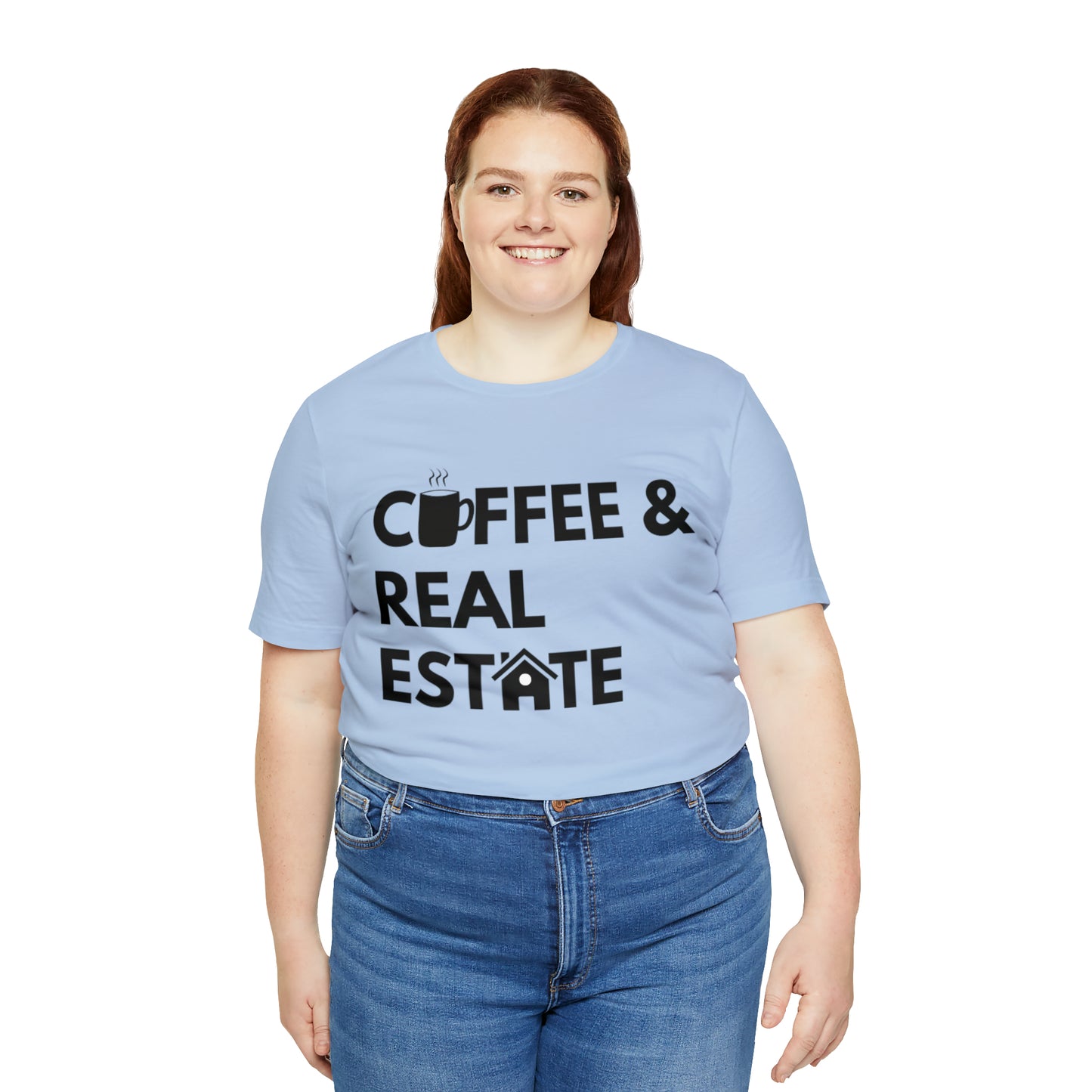 Coffee & Real Estate Icon Unisex Jersey Short Sleeve Tee