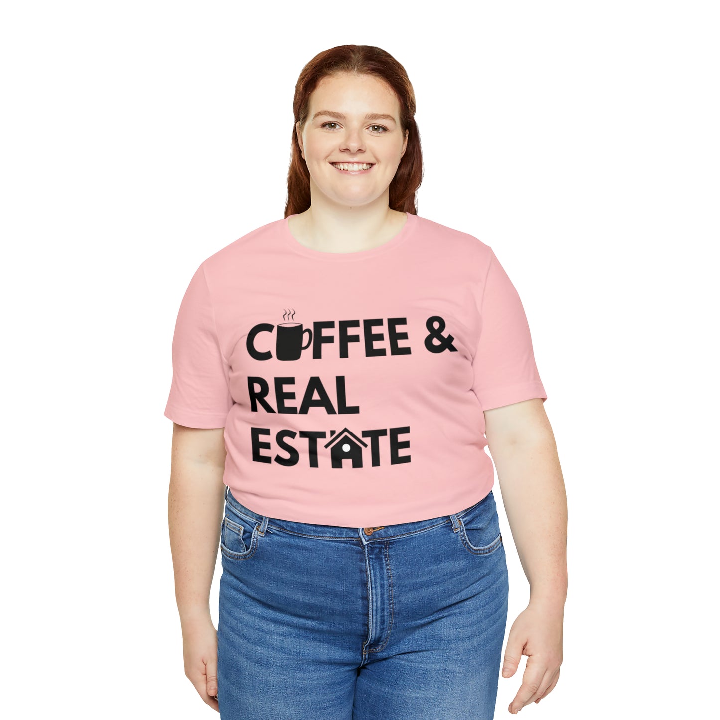 Coffee & Real Estate Icon Unisex Jersey Short Sleeve Tee