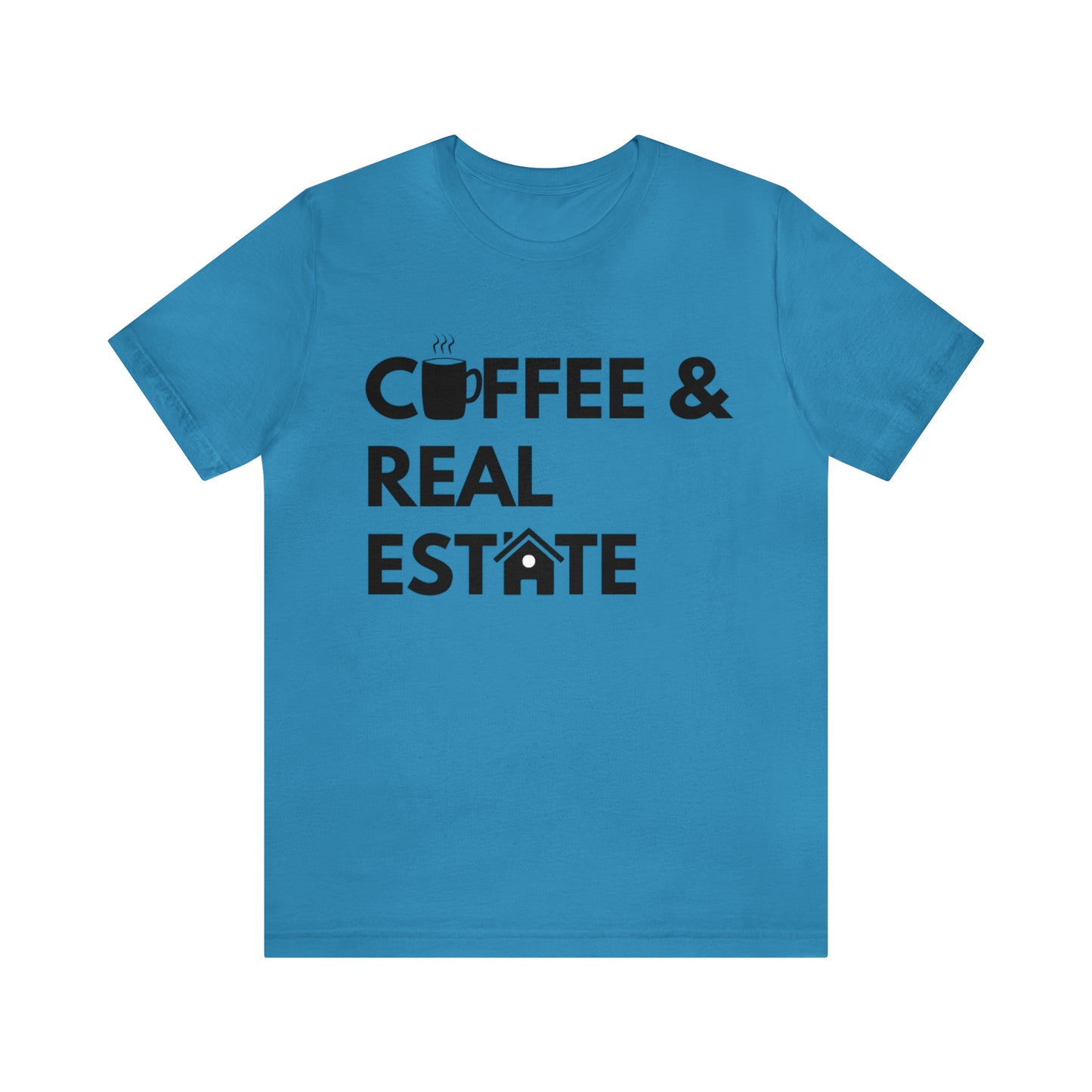 Coffee & Real Estate Icon Unisex Jersey Short Sleeve Tee