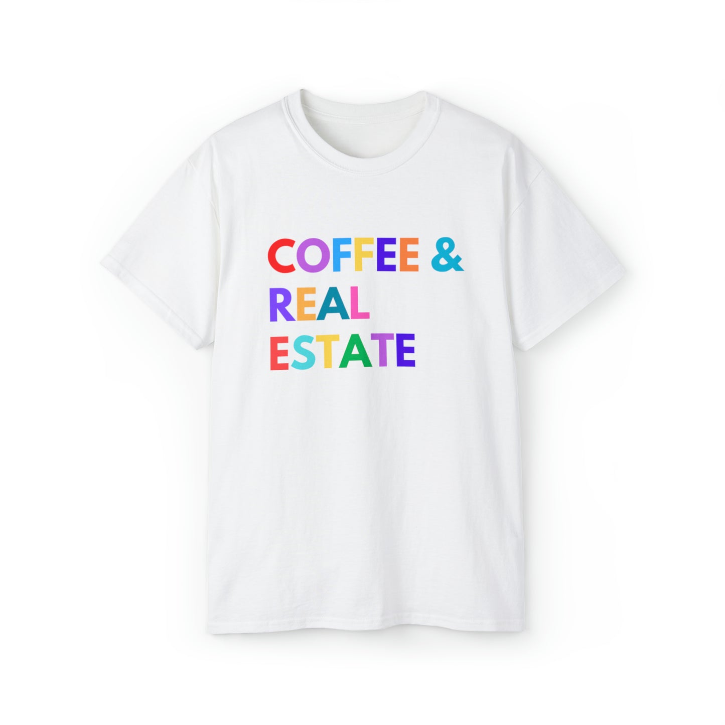 Coffee & Real Estate Block Unisex Ultra Cotton Tee