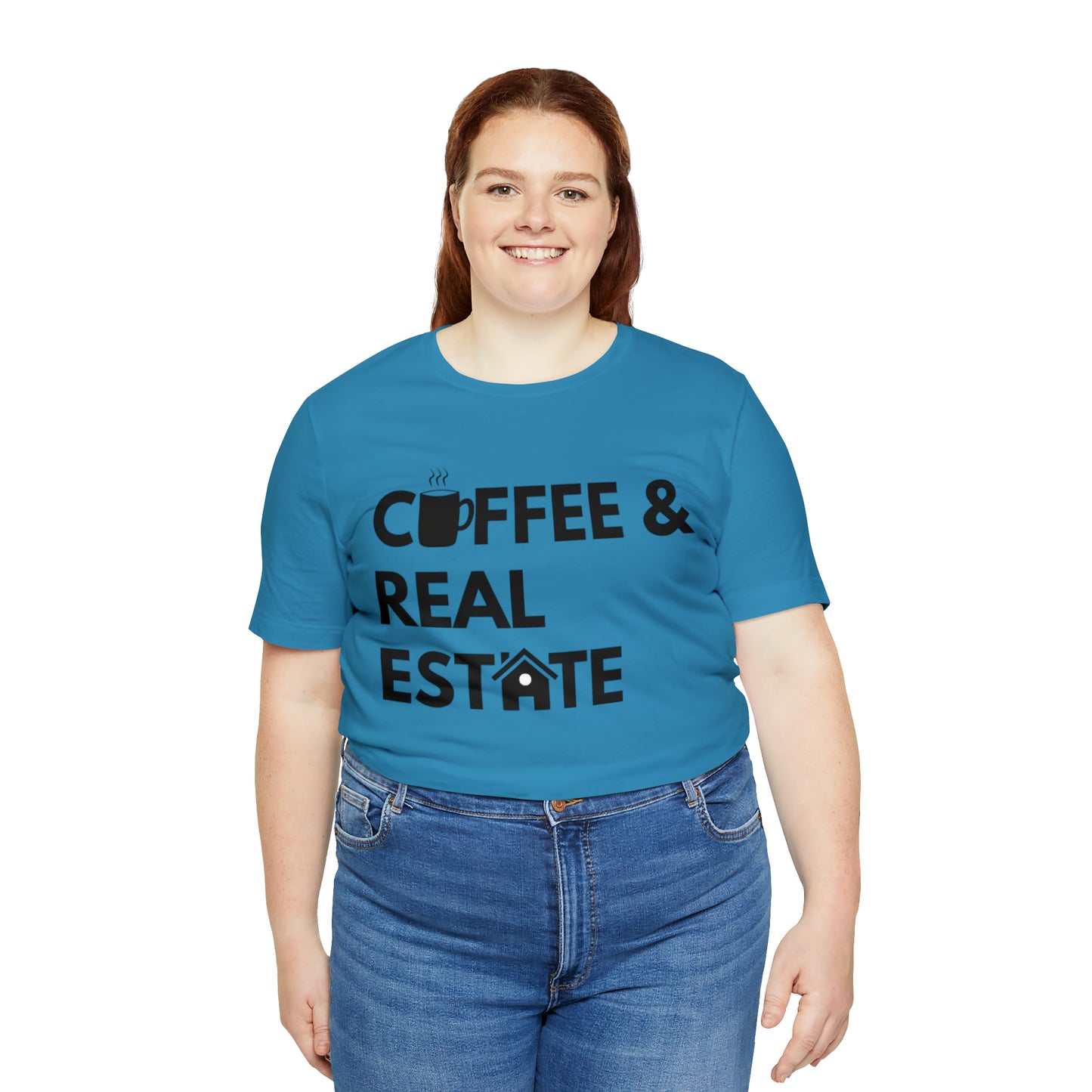 Coffee & Real Estate Icon Unisex Jersey Short Sleeve Tee