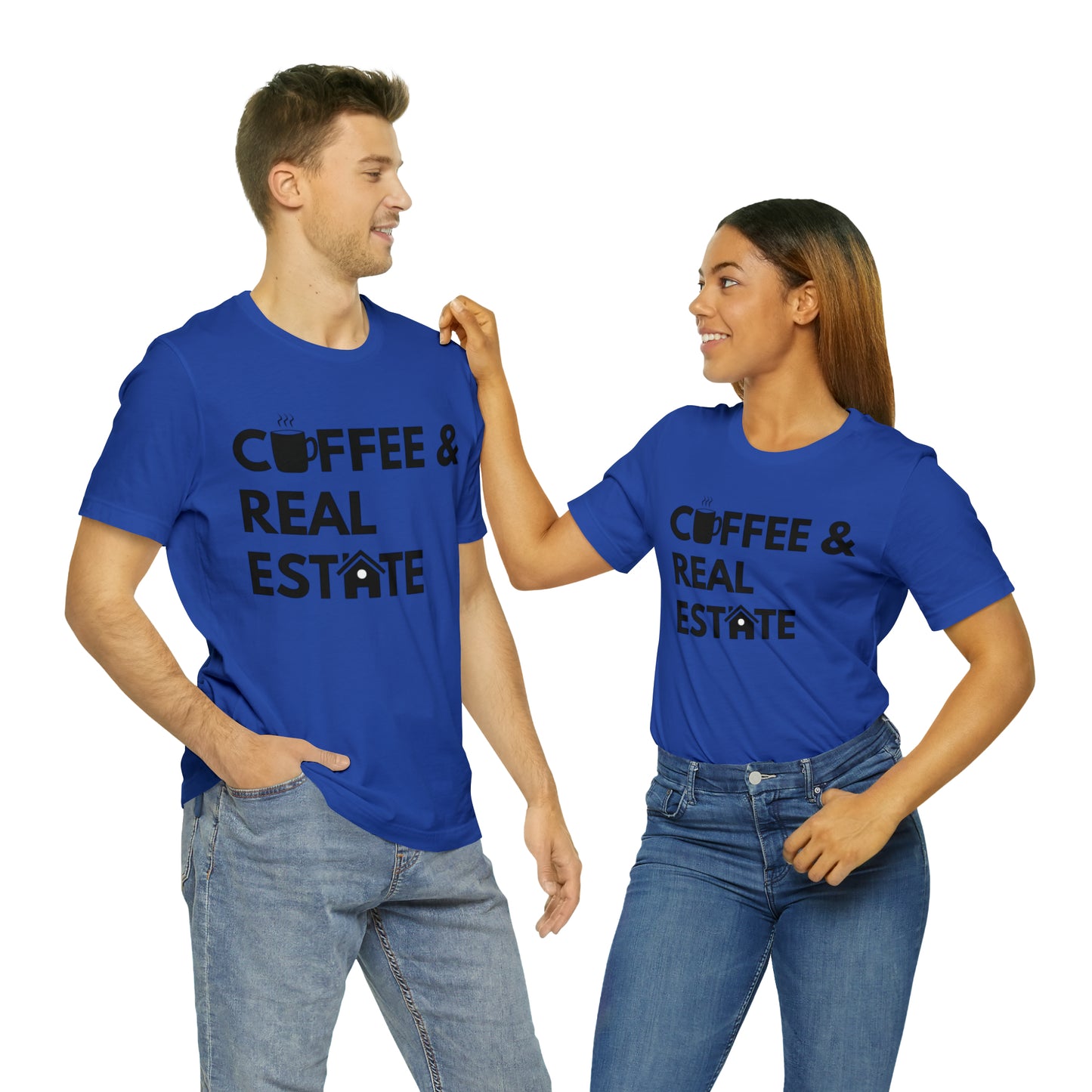 Coffee & Real Estate Icon Unisex Jersey Short Sleeve Tee