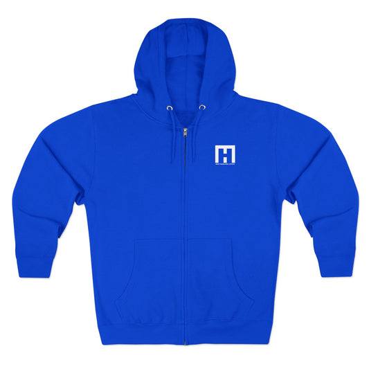 Mike Hazan Real Estate Zip Hoodie - Cozy & Stylish Blue Sweatshirt