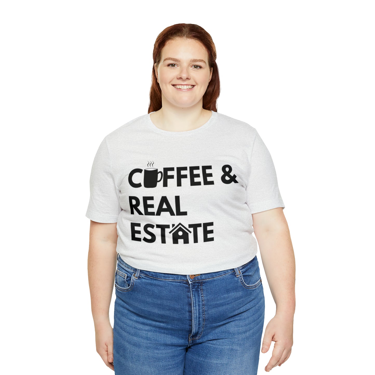 Coffee & Real Estate Icon Unisex Jersey Short Sleeve Tee