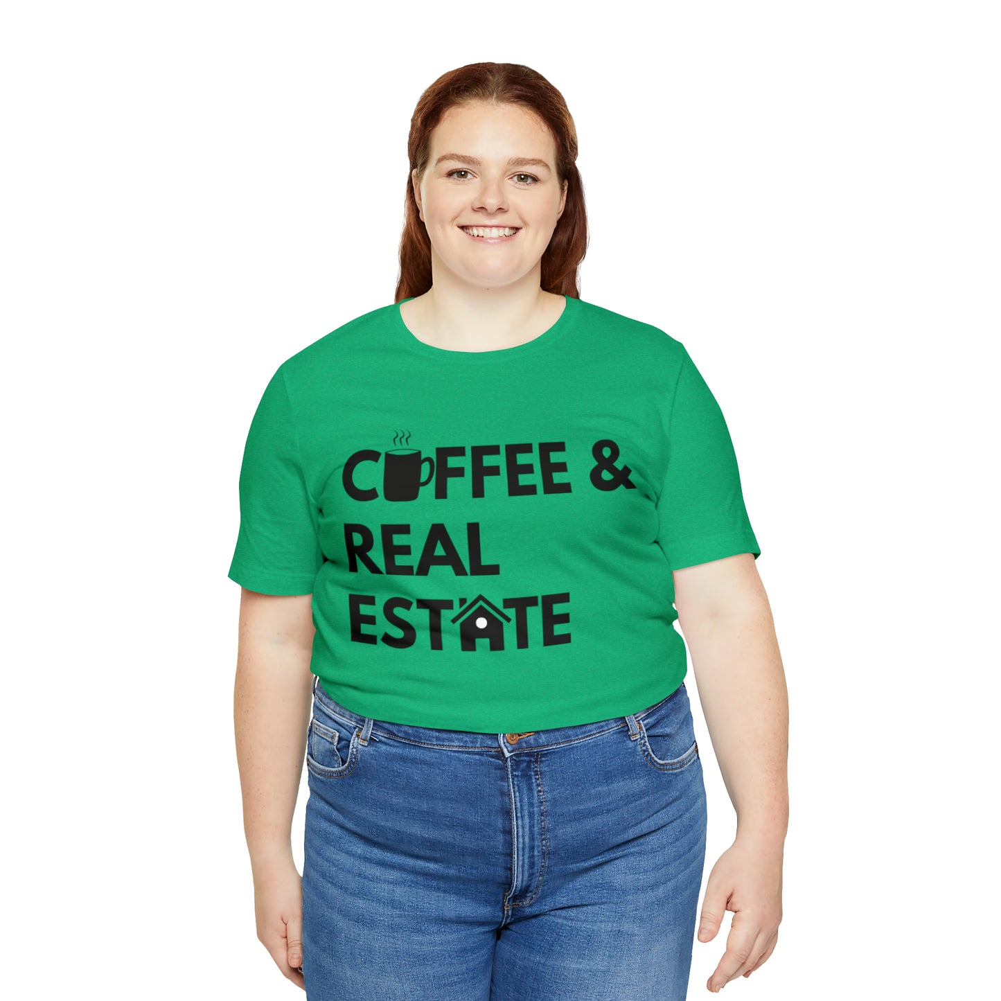 Coffee & Real Estate Icon Unisex Jersey Short Sleeve Tee