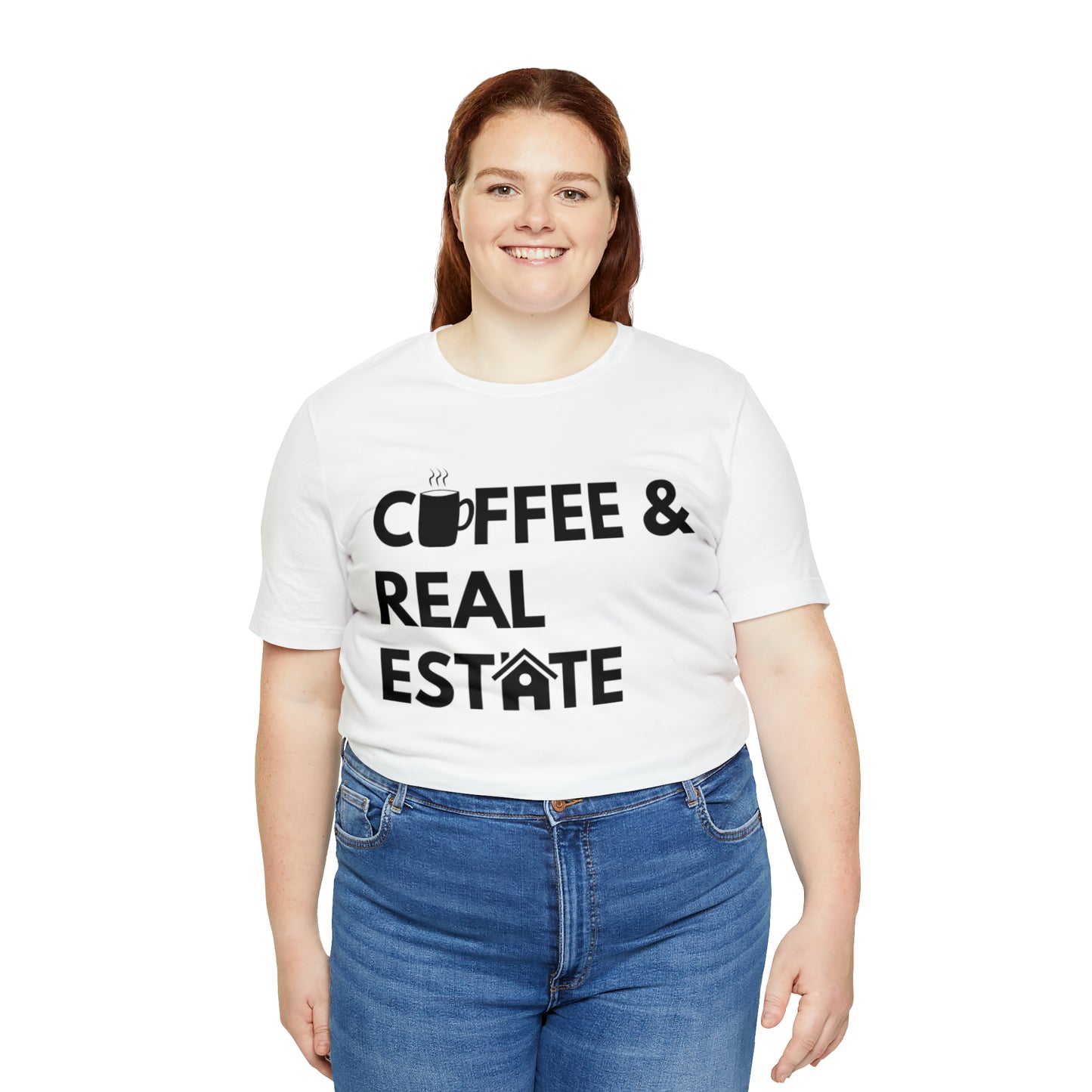 Coffee & Real Estate Icon Unisex Jersey Short Sleeve Tee