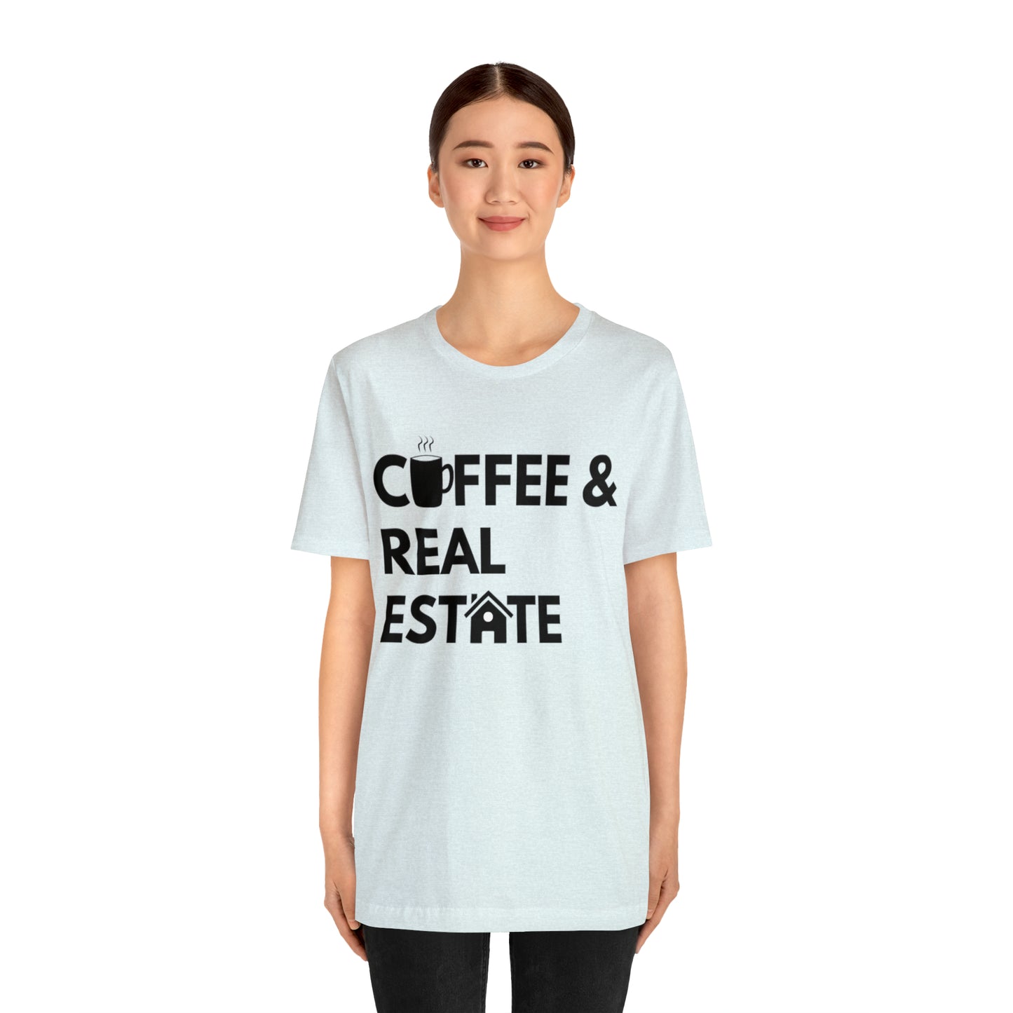 Coffee & Real Estate Icon Unisex Jersey Short Sleeve Tee