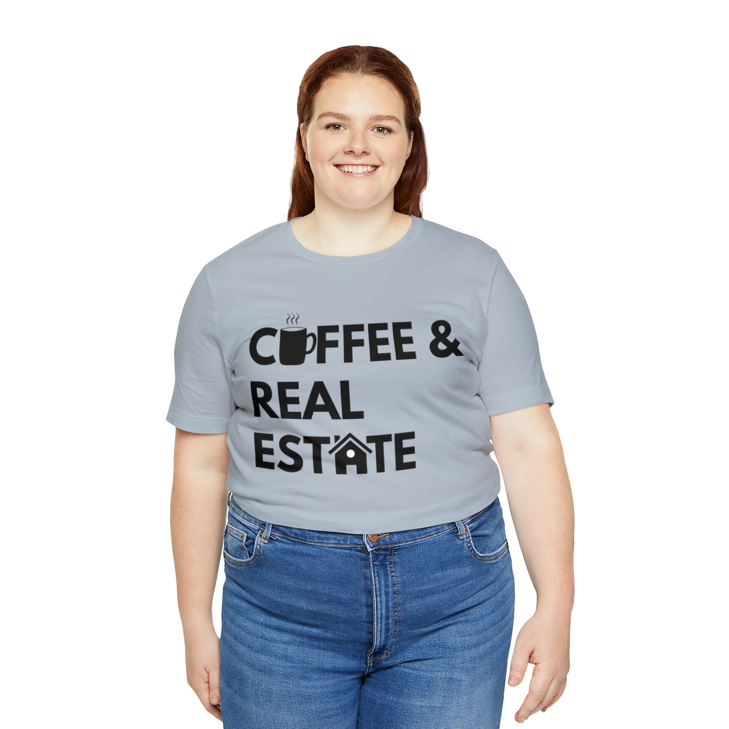 Coffee & Real Estate Icon Unisex Jersey Short Sleeve Tee